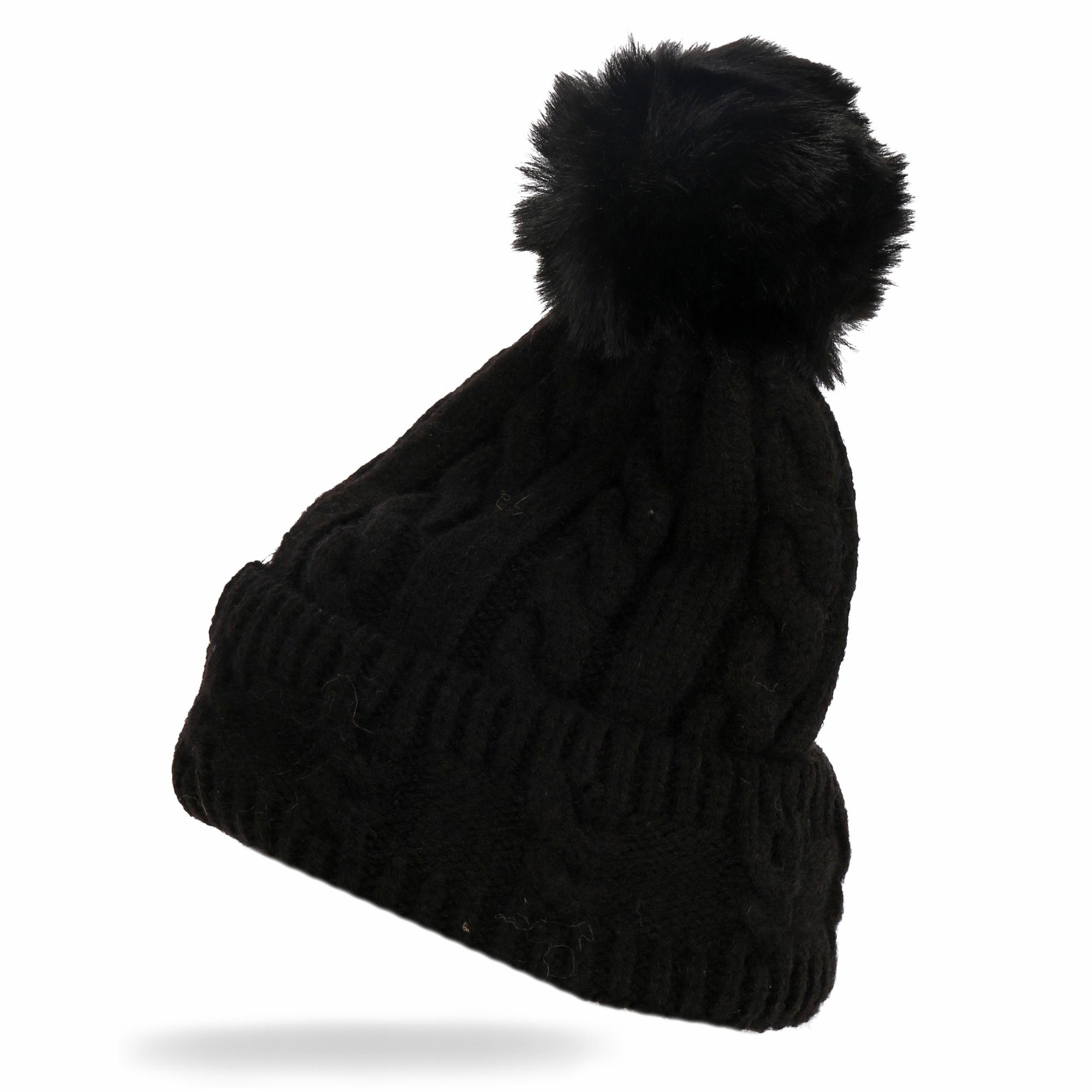 cofi1453 Strickmütze Wintermütze warm Winter Mütze Strick-Mütze
