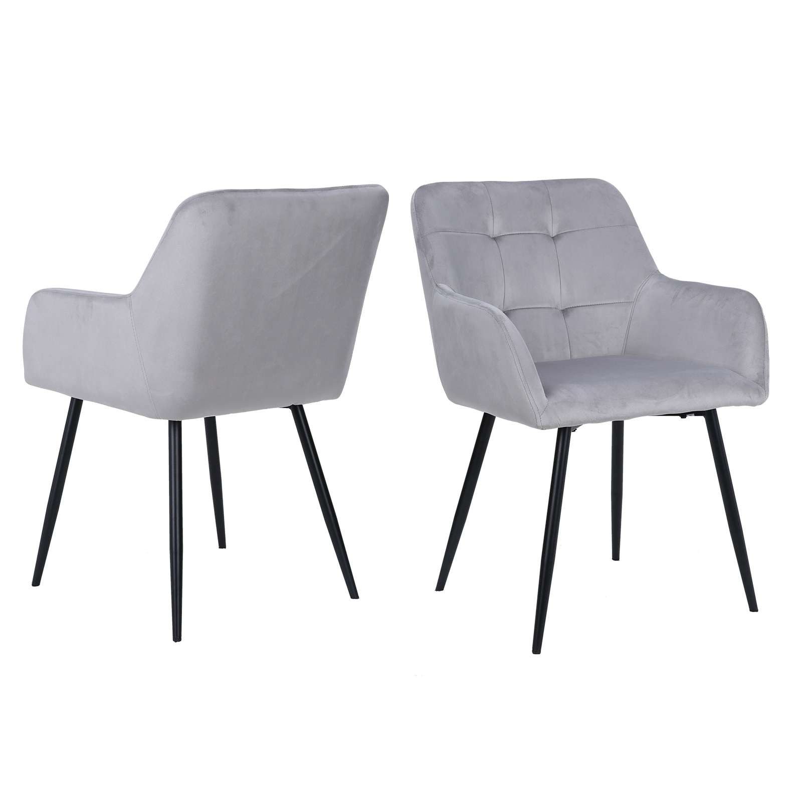 OTTO home Esszimmerstuhl Bostony (2 St), gepolsterte Rückenlehne, Armlehne und Sitzfläche, Sitzhöhe 49 cm