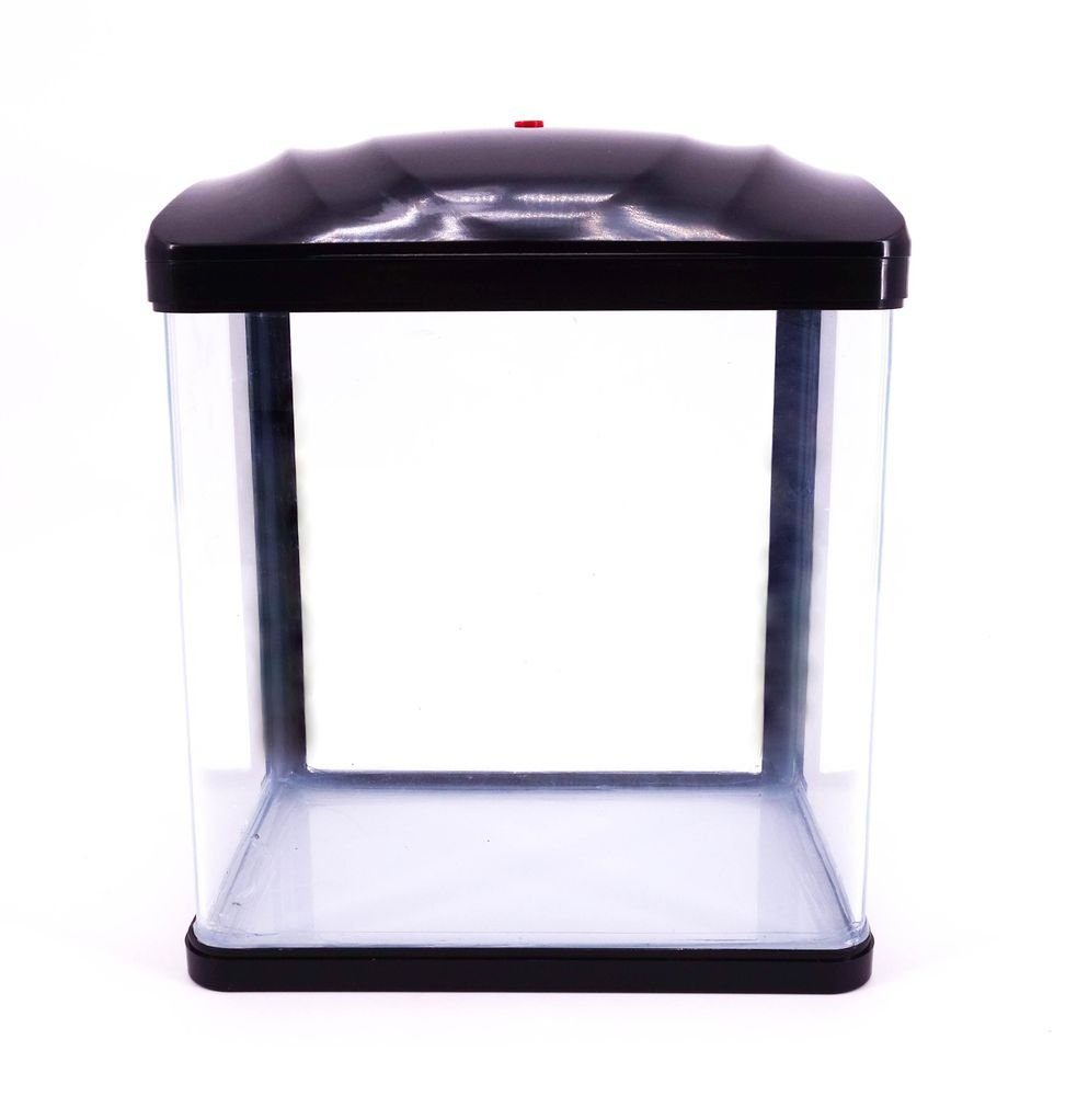 Aquaone Aquarien-Set Hr-230 schwarz inklusive Dekoration Nano Aquarium Komplettaquarium Filteranlage Nanoaquarium Set Filter Beleuchtung