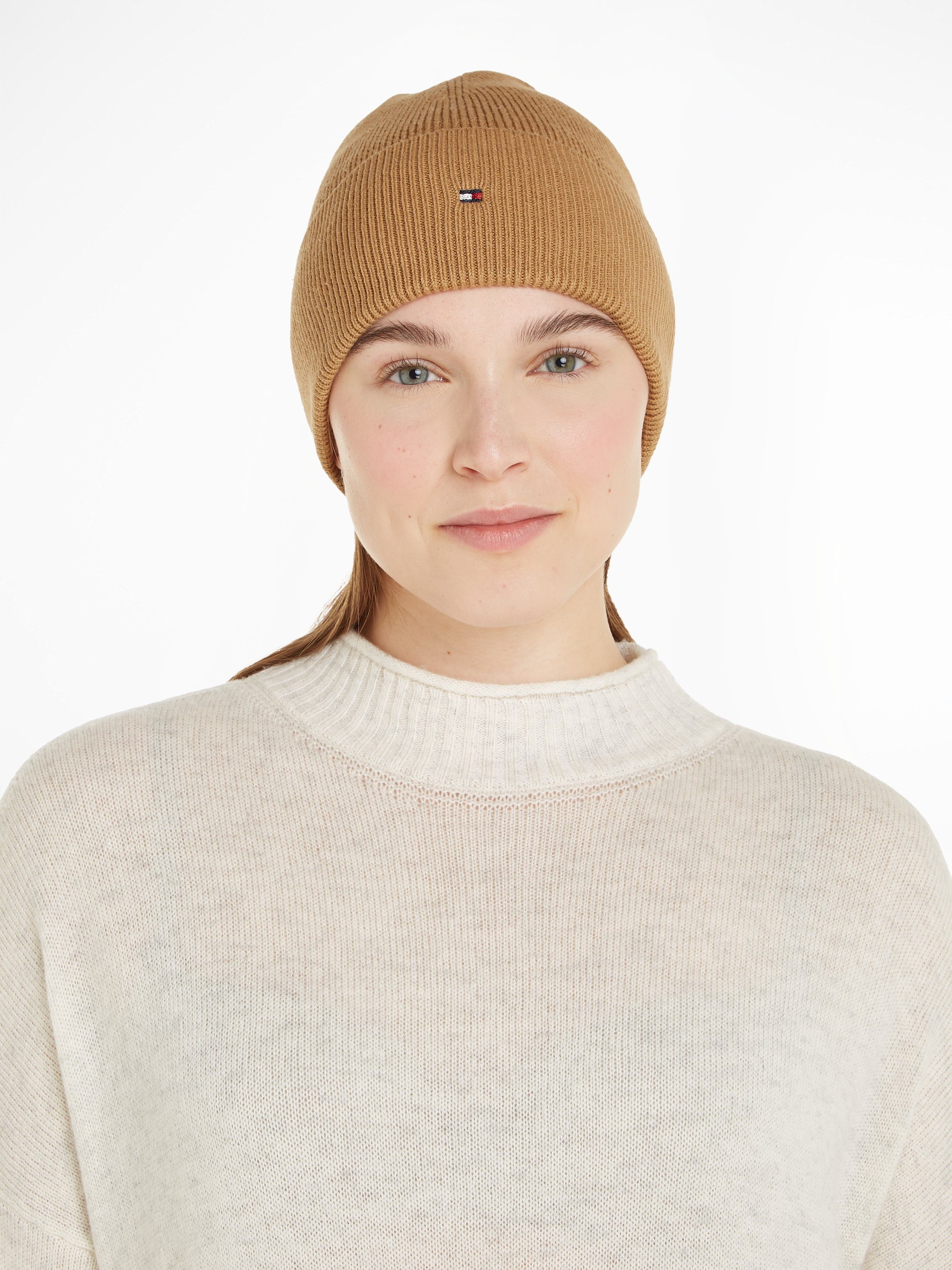 Hilfiger ESSENTIAL Khaki Classic FLAG Beanie Tommy BEANIE