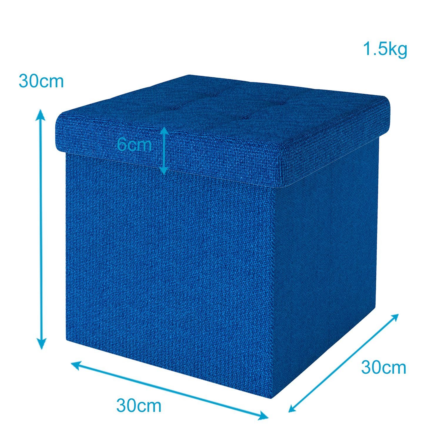 Intirilife Sitzhocker (Sitzwürfel mit Stauraum 30x30x30 günstig online kaufen