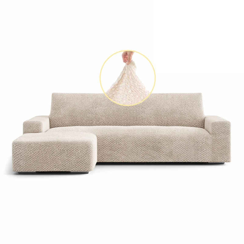 Sofahusse »luxuriöser und edler Sofabezug für L-Form mit Ottomane«, Paulato by GA.I.CO, Samt-Kollektion - gemütlich und flauschig