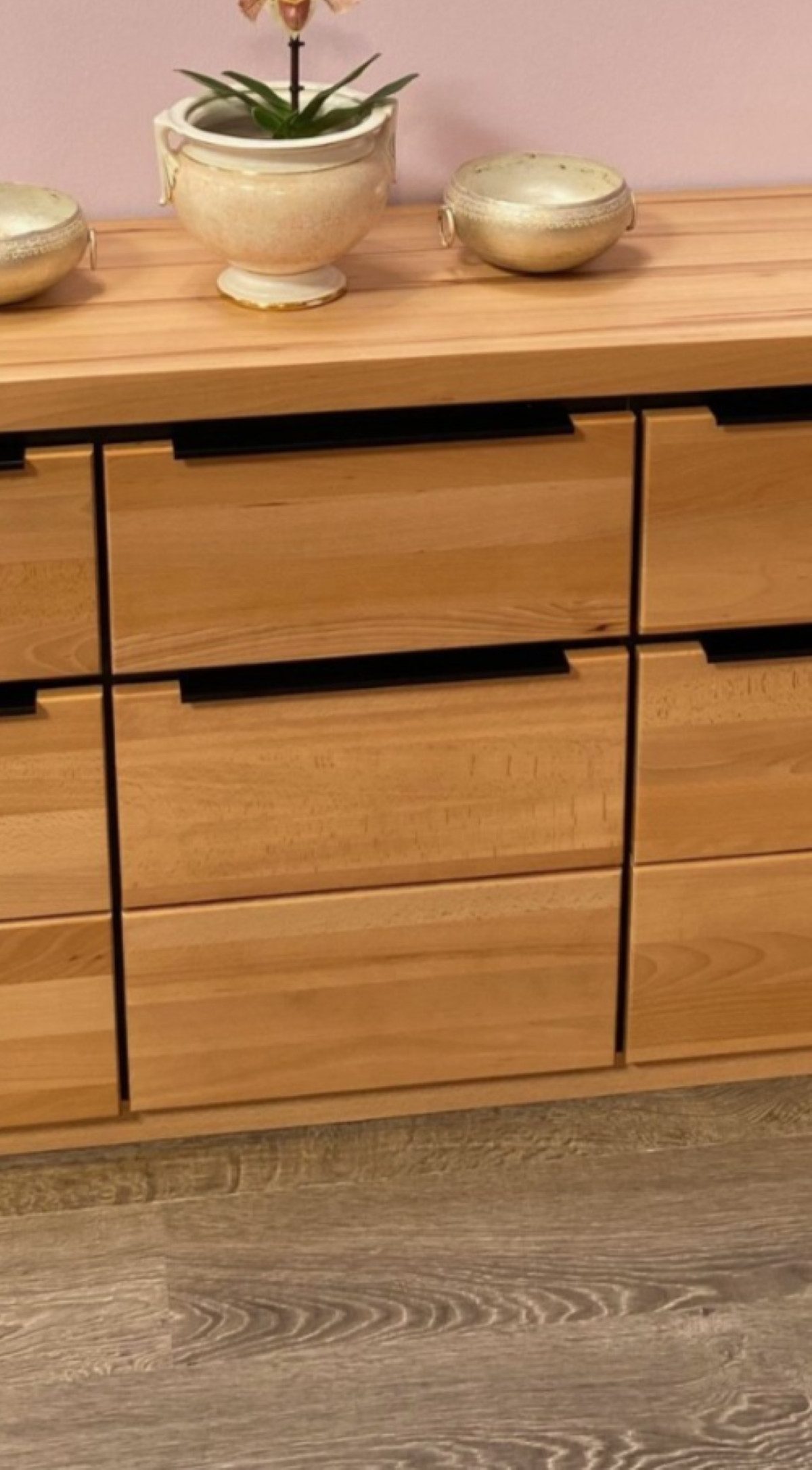 ELFO Sideboard Sideboard Kommode Brest Kernbuche geölt Teilmassiv Breite 160cm