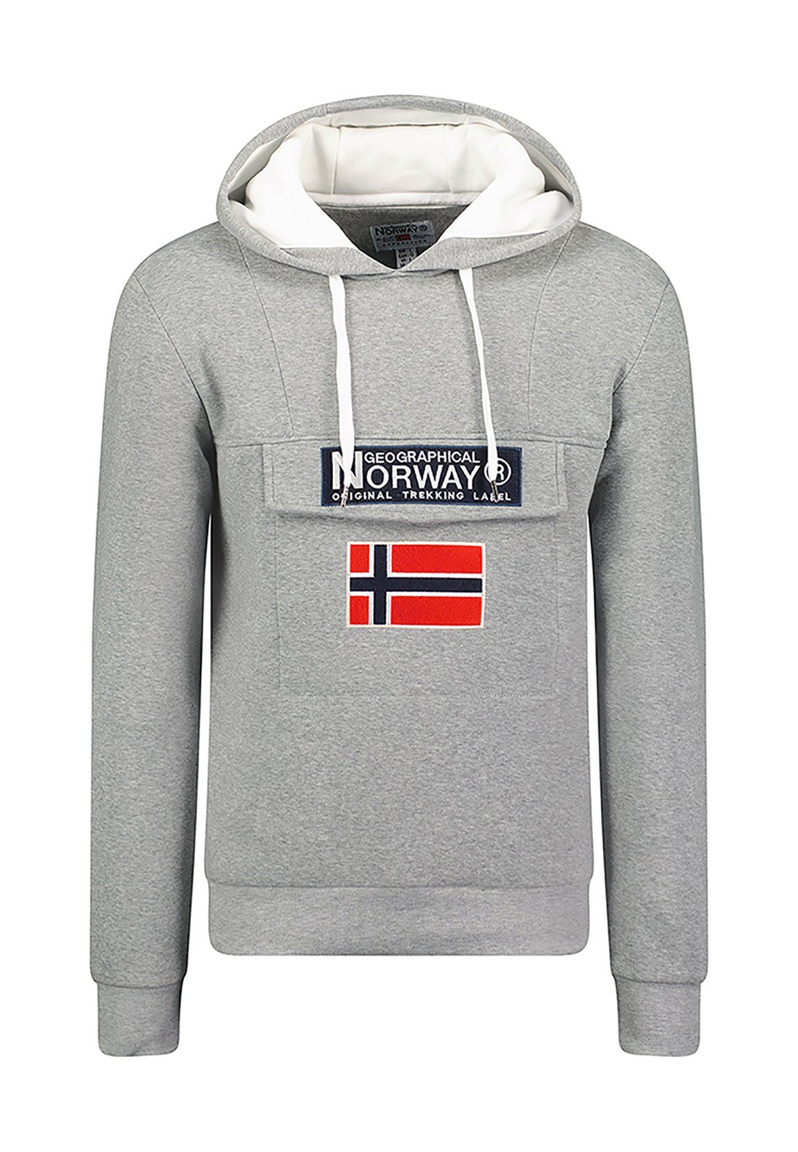 Geo Norway Hoodie Geographical Norway Herren Sweater GADRIEN WW6114H/GN Hellgrau