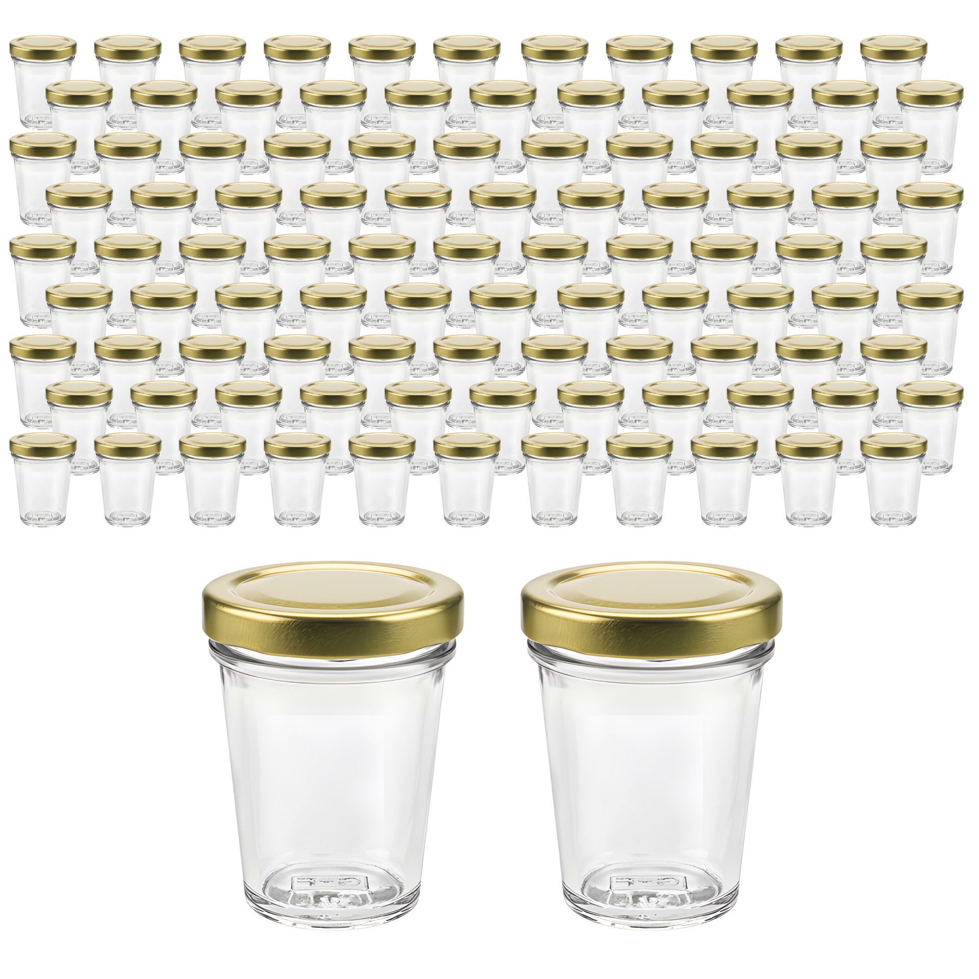 Joghurtgläser 100x Dessertglas 65 ml Becherglas Einmachglas Etiketten