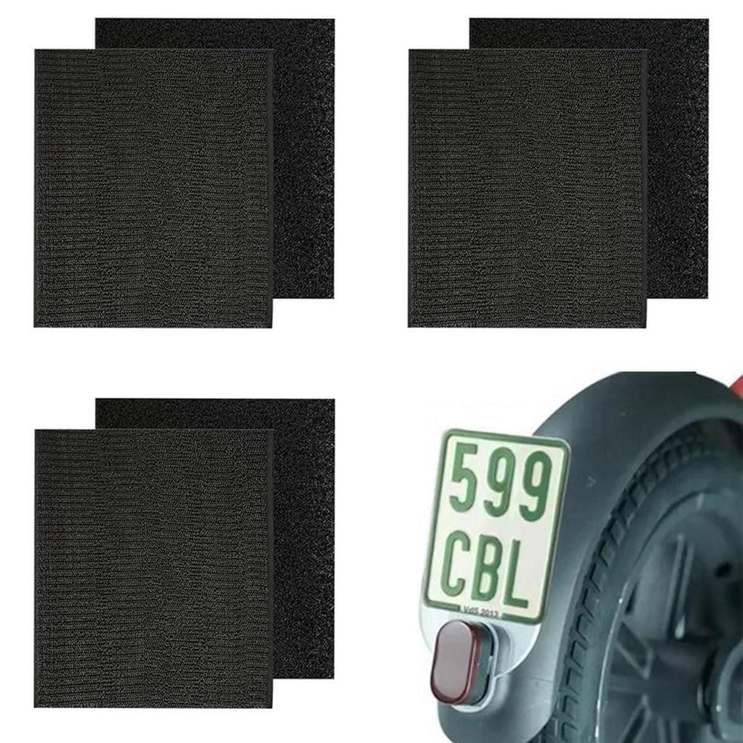 LuxusKollektion Kennzeichenhalter Kennzeichenhalter selbstklebend Klett 3 Paar E-Scooter Mofa 135x110mm