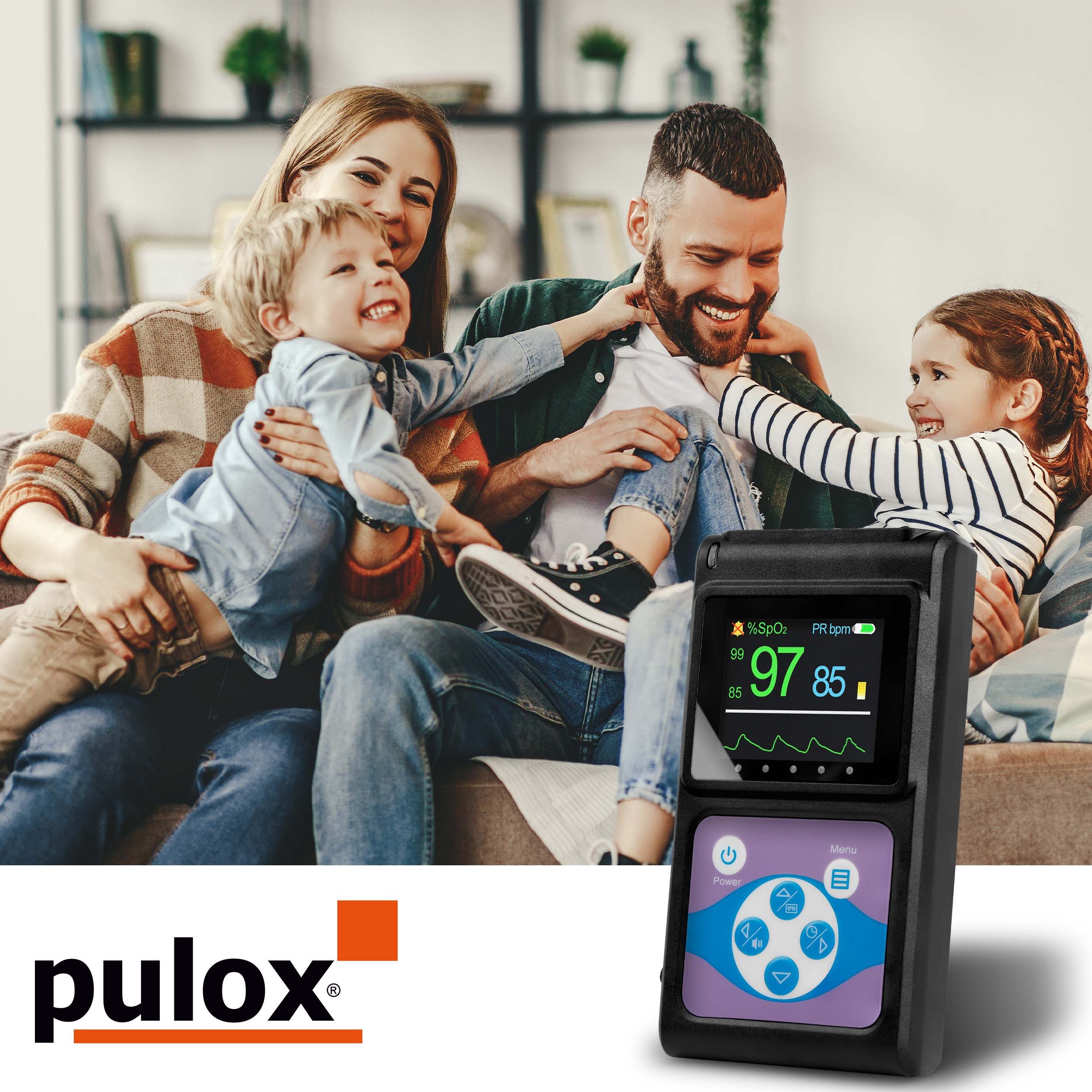 pulox Pulsoximeter PO-650A Handheld Puls- und SpO2-Messgerät mit Sensor