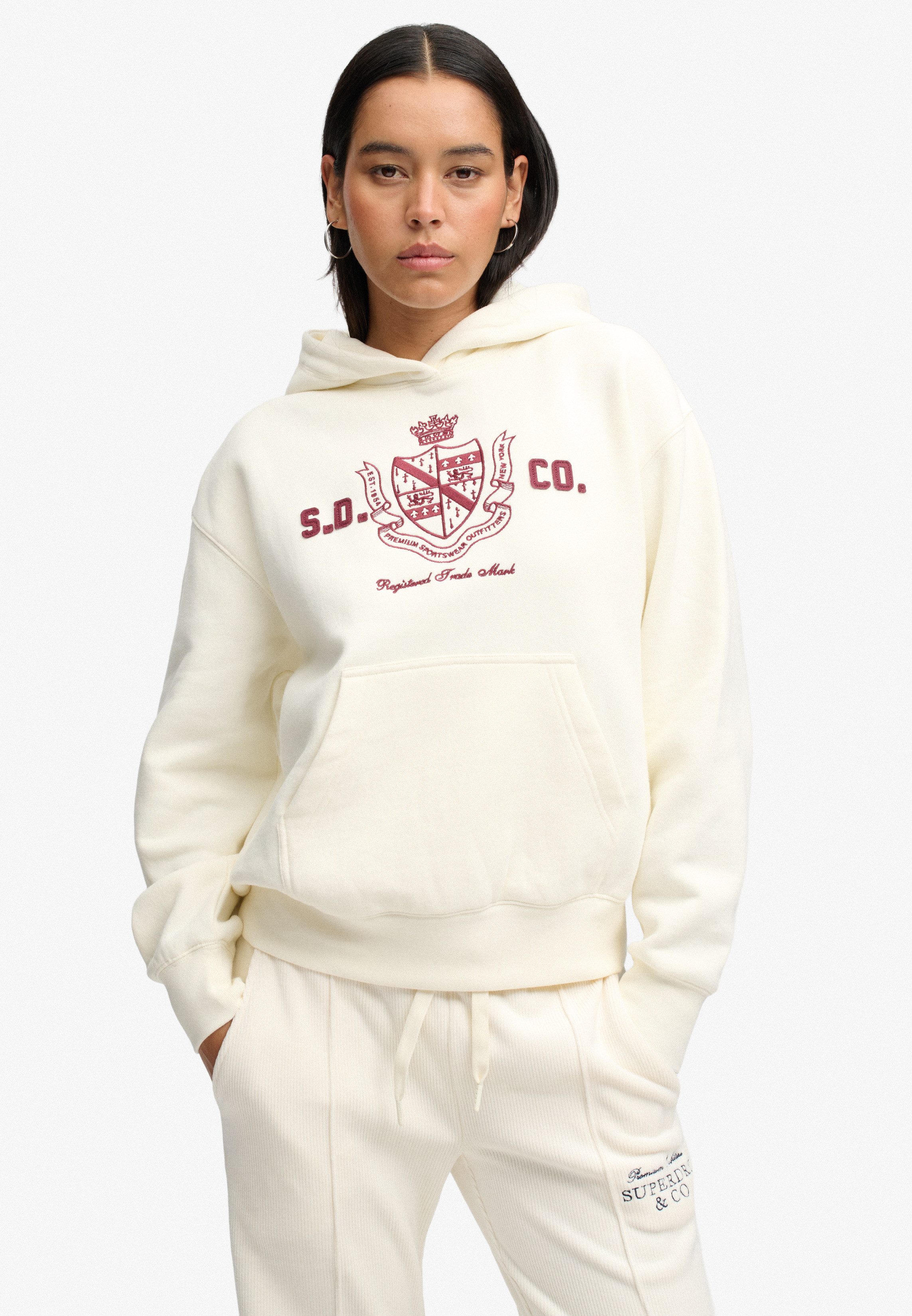 Superdry Kapuzensweatshirt COUNTRY CLUB HOOD Baumwollmischung, relaxed fit