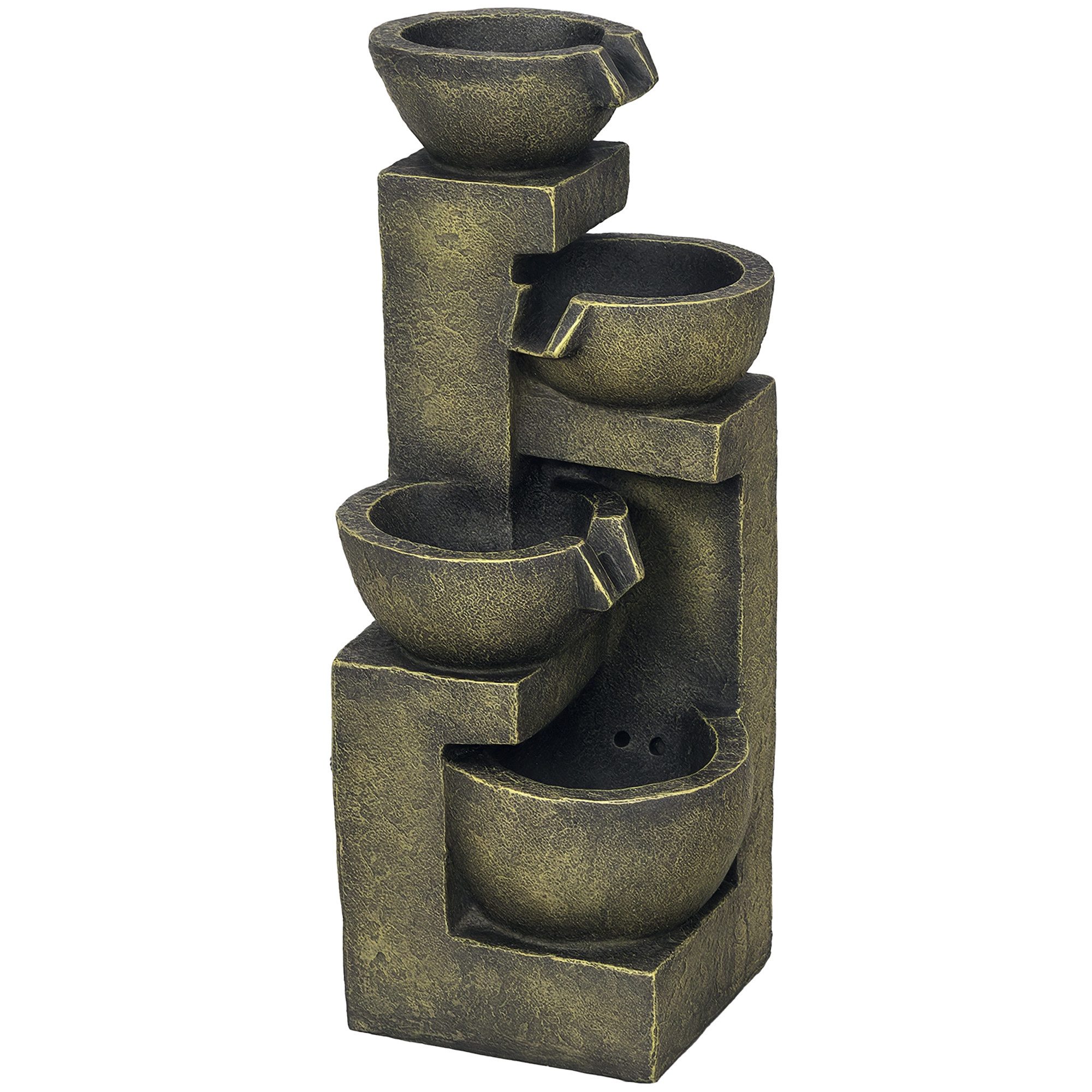 Outsunny Gartenbrunnen mit Einstellbarer Strömung, 25 cm Breite, Wasserbeck günstig online kaufen