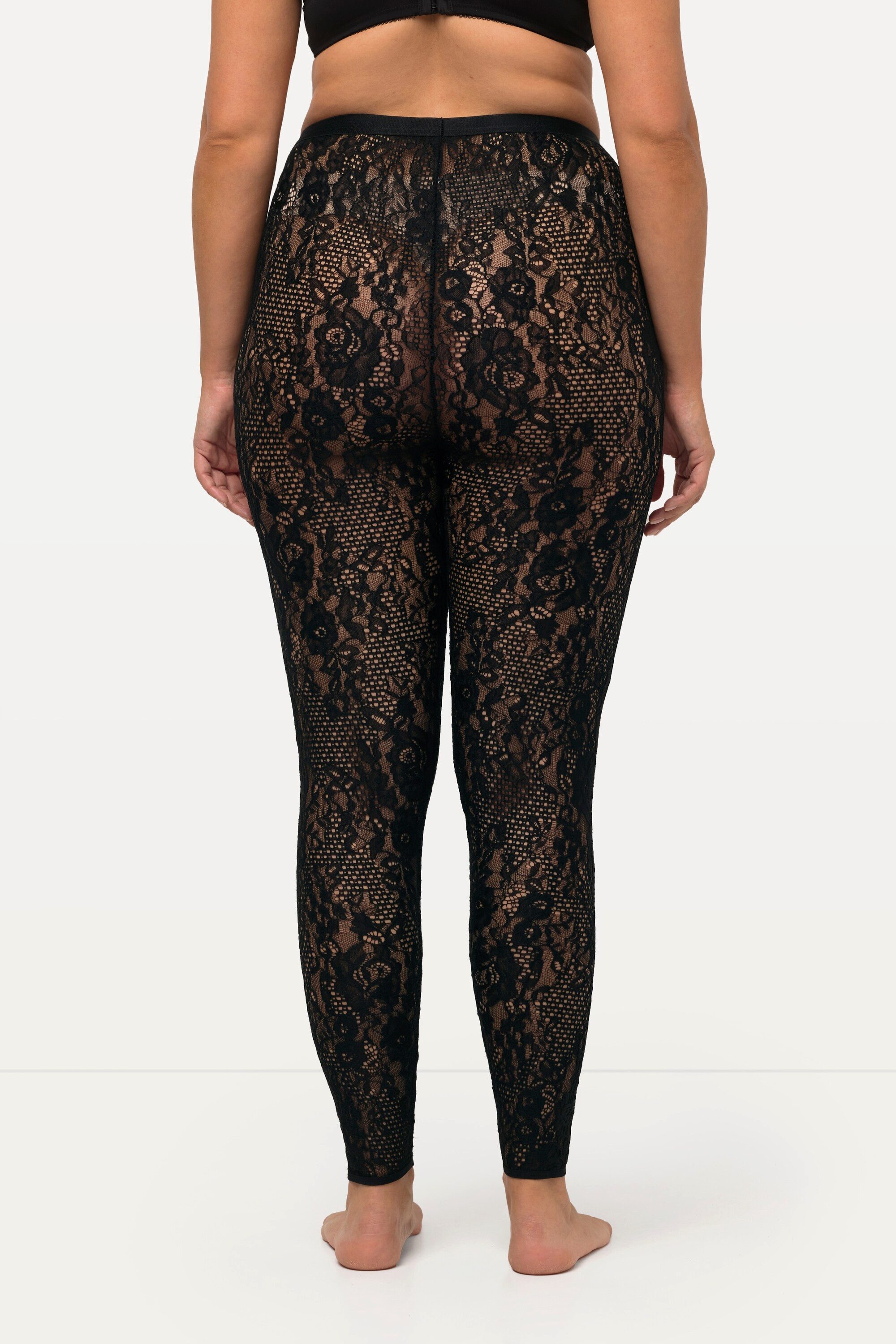Ulla Popken Feinstrumpfhose Strumpf-Leggings Spitze