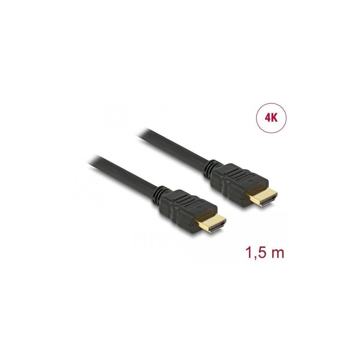 Delock Kabel High Speed HDMI >... (150,00 Ethernet mit cm) HDMI HDMI A Computer-Kabel, – HDMI-A, Stecker