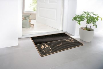 Fußmatte DC Clean Eulen, Home2Fashion, rechteckig, Höhe: 8 mm, Schmutzfangmatte, Motiv Eule, robust, In- und Outdoor geeignet