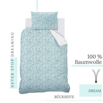 Babybettwäsche Traumfänger 100x135 + 40x60 cm, 100 % Baumwolle, MTOnlinehandel, Renforcé, 2 teilig, Kinderbettwäsche in Boho Style