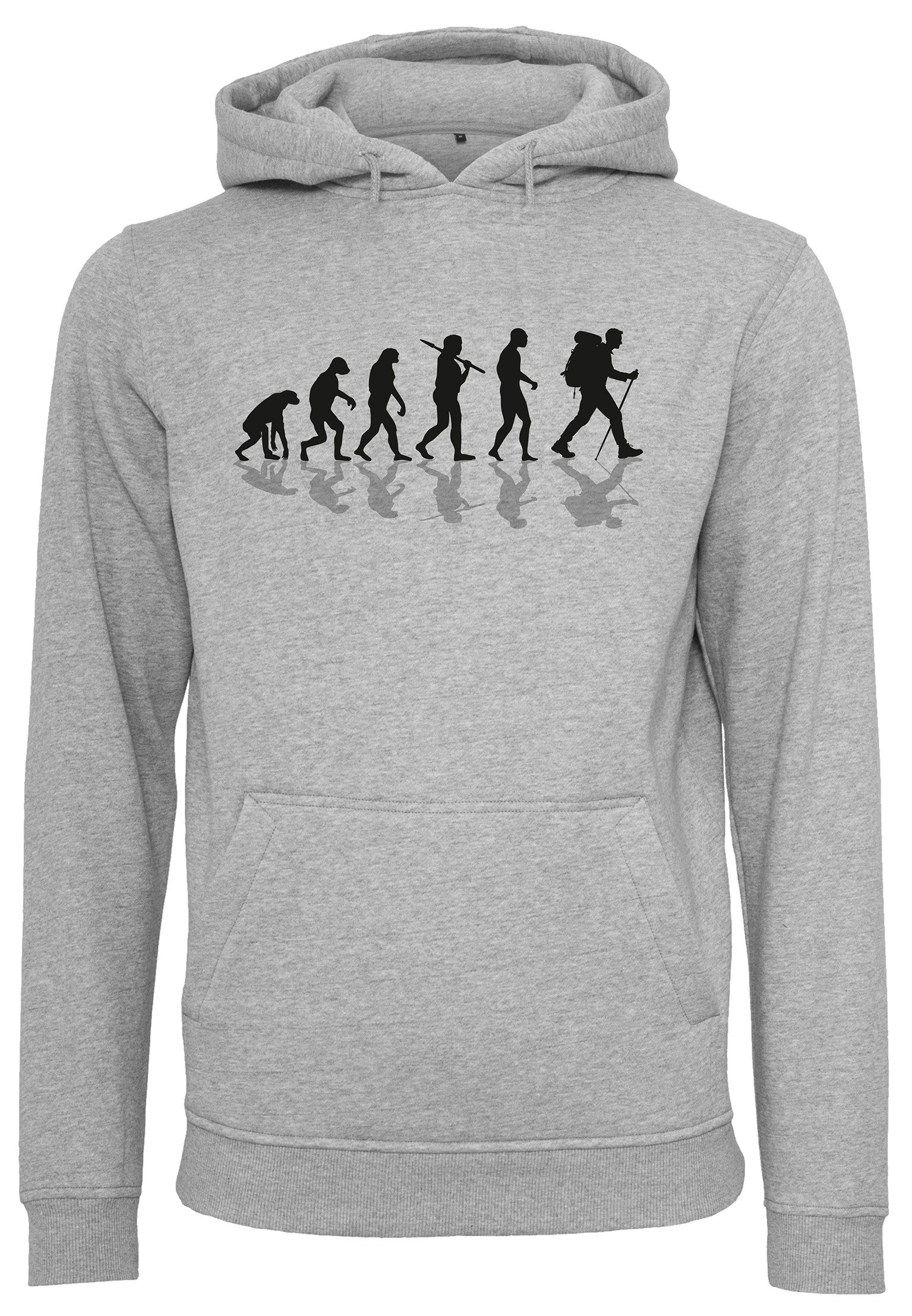 Kapuzenpullover Wander Hoodie: „Wanderer Evolution“ - Bergsteigen, Klettern & Wandern