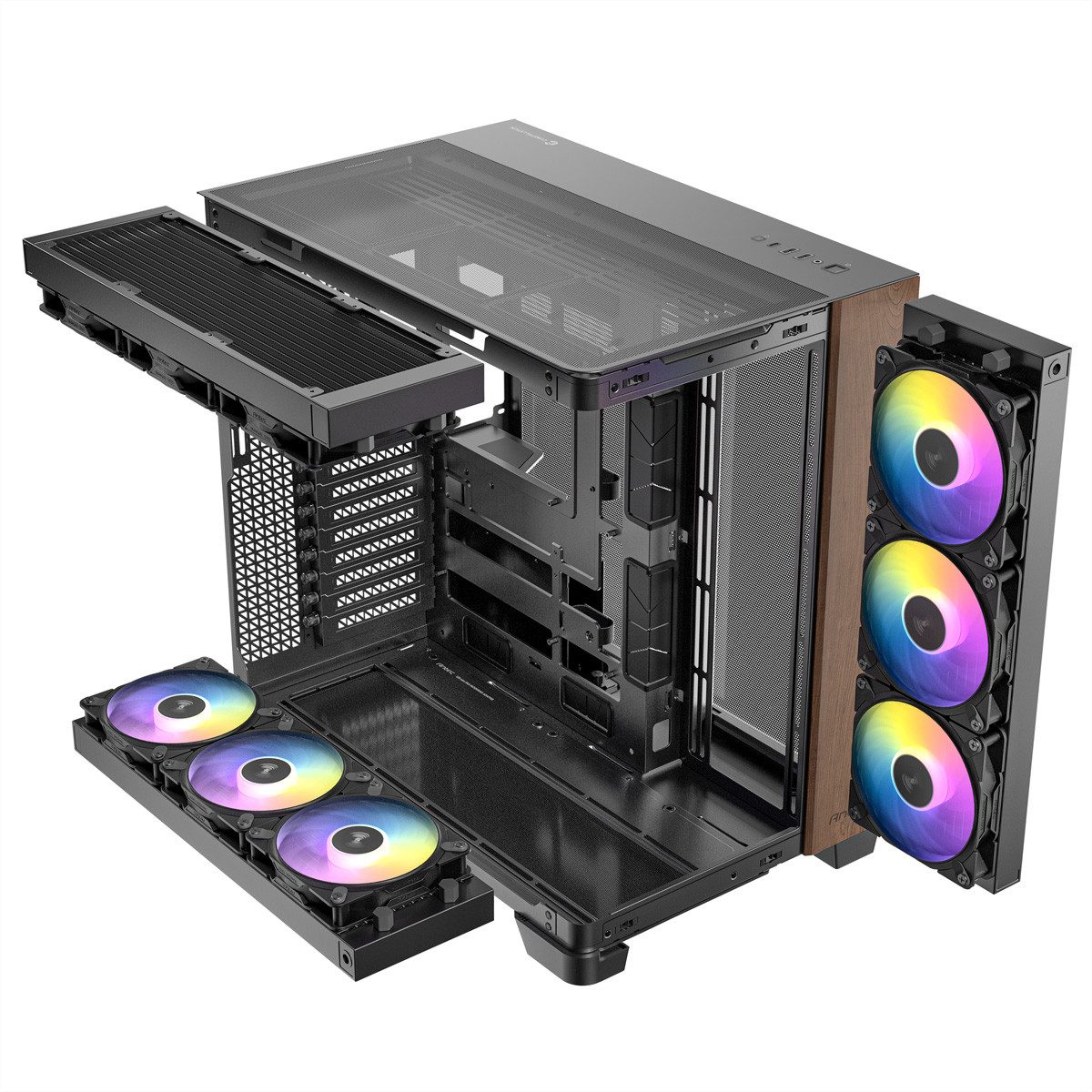 Antec PC-Gehäuse Constellation C8 Curve Wood ATX Full Tower Gehäuse