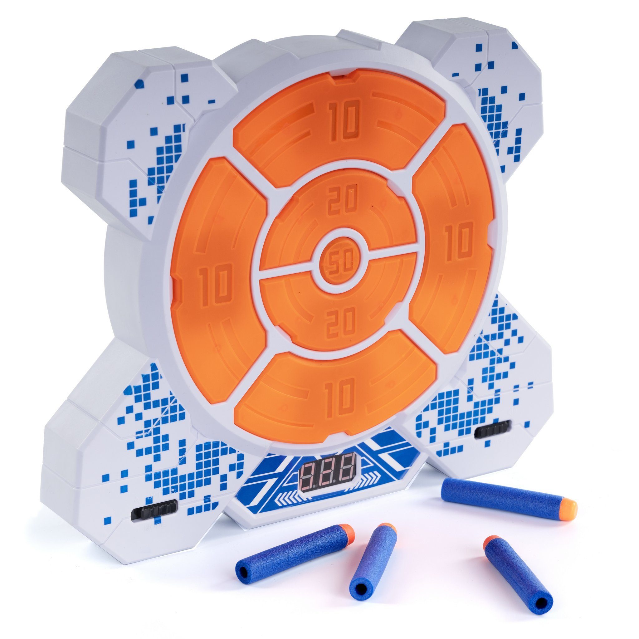 Blasterparts Blaster Elektronische Zielscheibe für Dartblaster - DX7, Mit dieser coolen, selbstzählenden Zielscheibe mit 7 Feldern lassen s