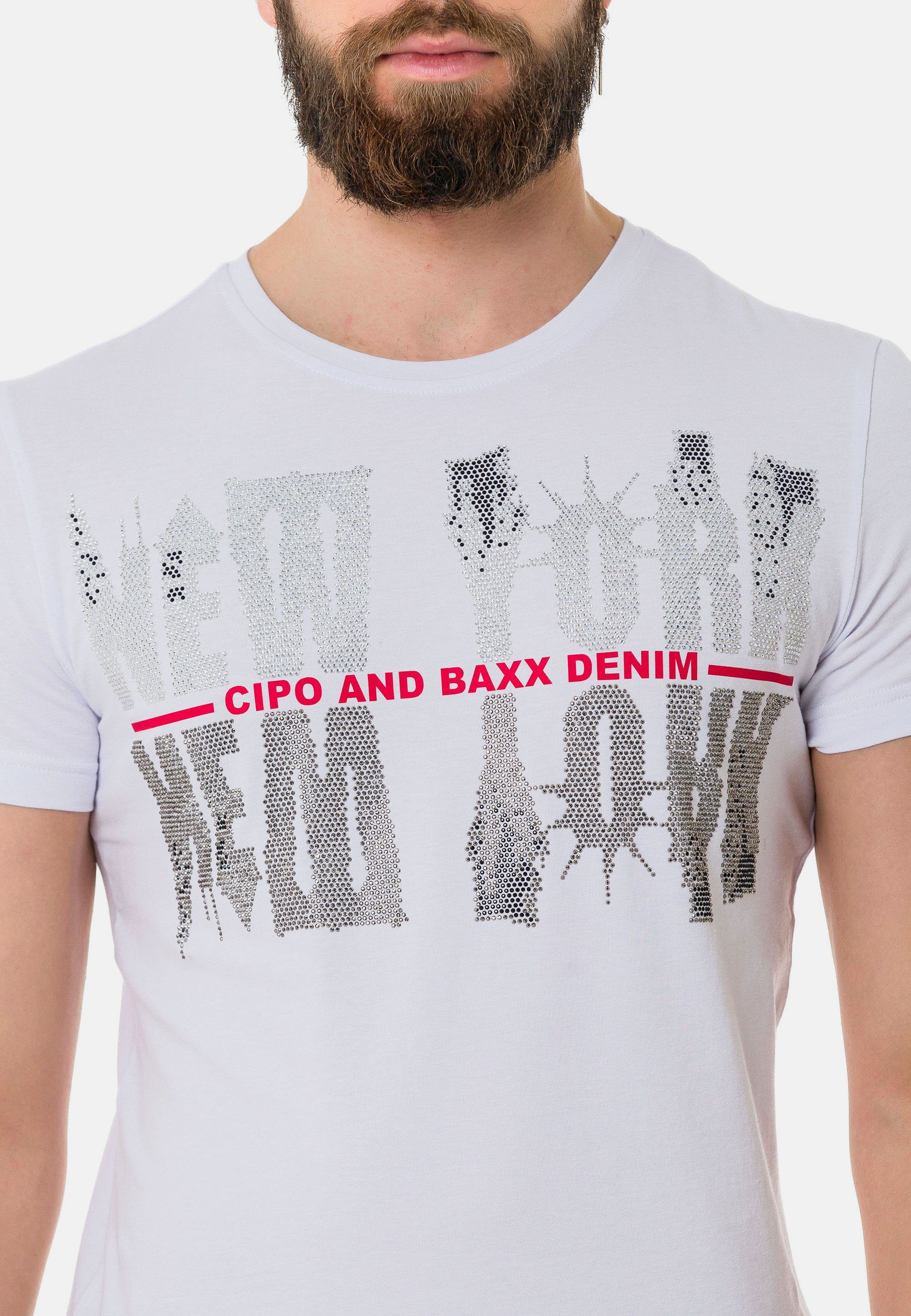 Baxx Cipo Look in & T-Shirt coolem weiß