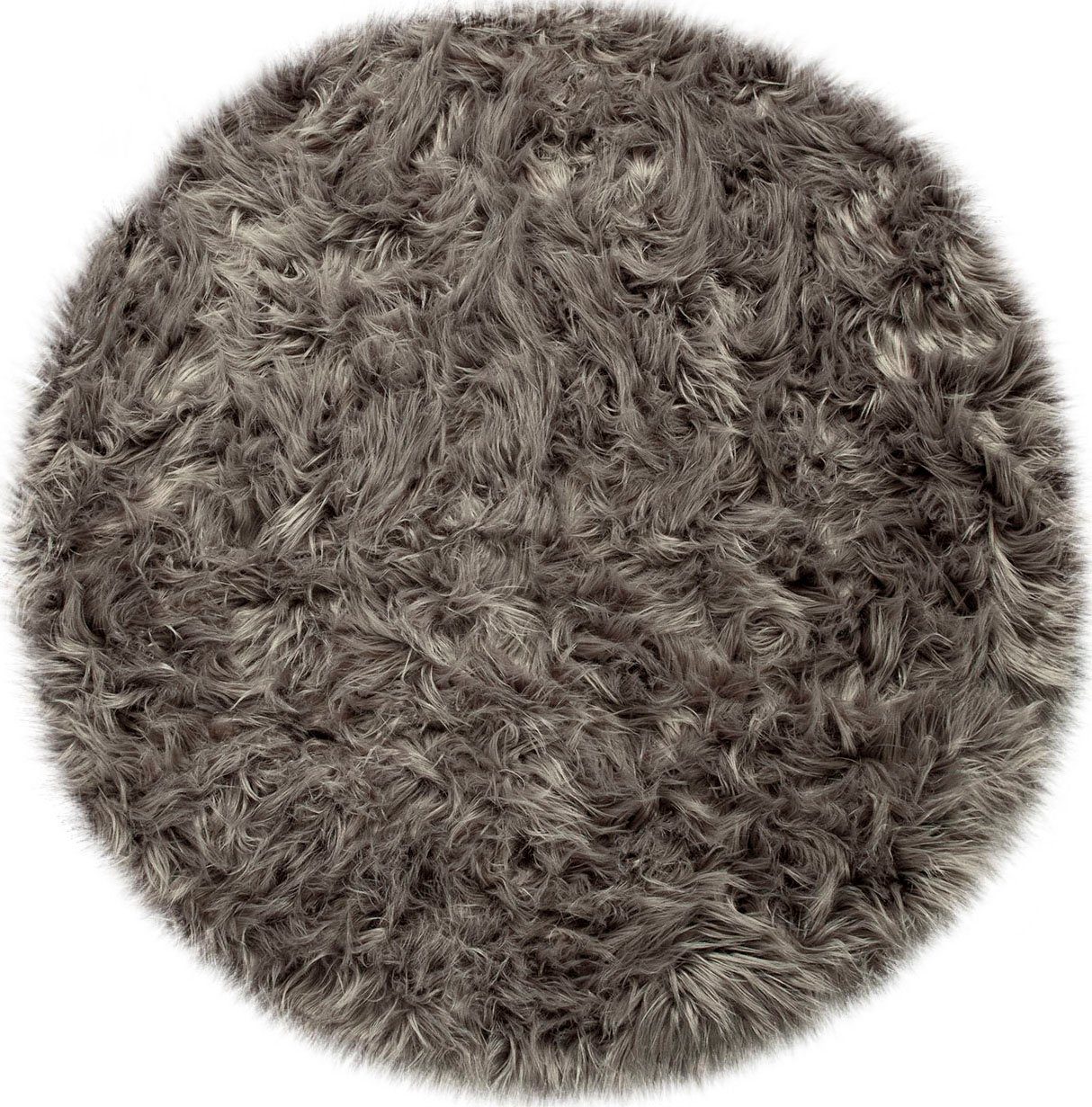 Paco Home Fellteppich Playa 960, rund, Höhe: 64 mm, Kunstfell, Flokati-Opti günstig online kaufen