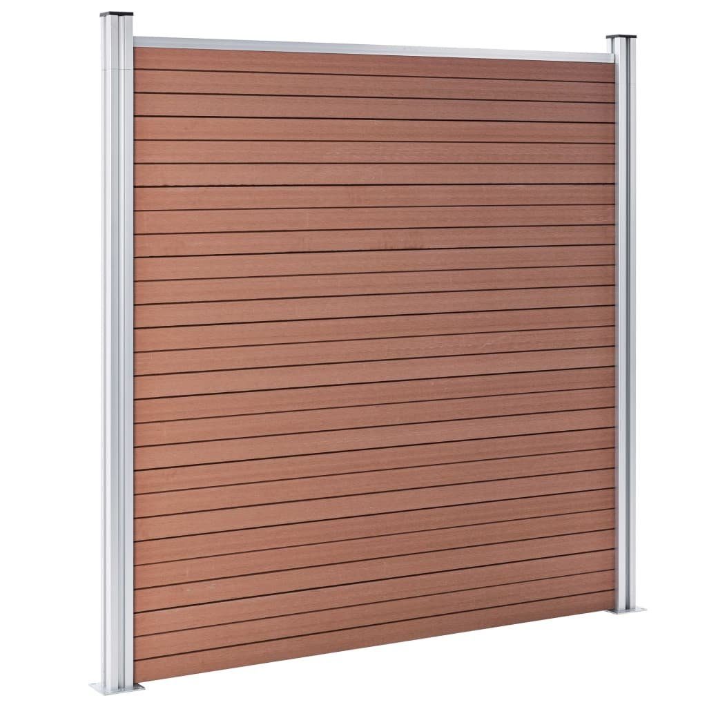 vidaXL Gartenzaun Gartenzaun WPC 699x186 cm Braun, (1-St)