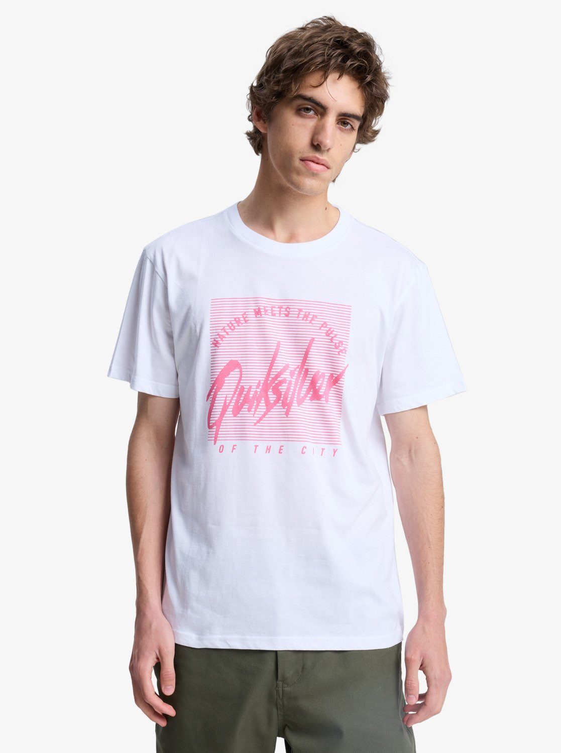 Quiksilver T-Shirt RETRO MOOD SHORT SLEEVE Kurzarm-Design, aus Baumwolle, in den Größen S bis XXL