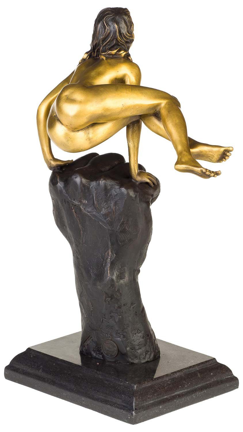 Antik-Stil Frau Erotik Bronzeskulptur Bronze F im Kunst Aubaho Kong King Hand Skulptur
