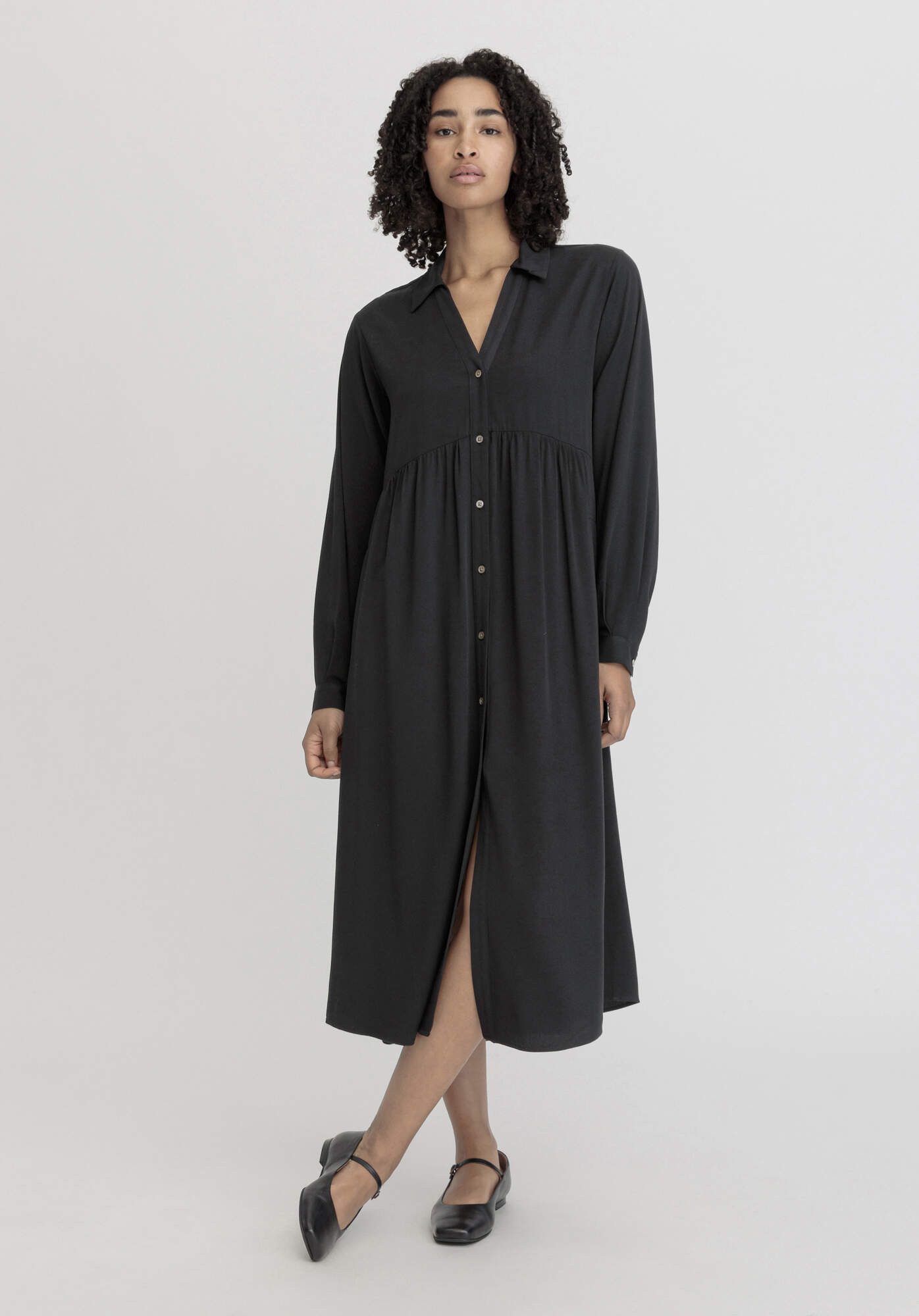 Hessnatur A-Linien-Kleid aus LENZING™ ECOVERO™ (1-tlg) günstig online kaufen