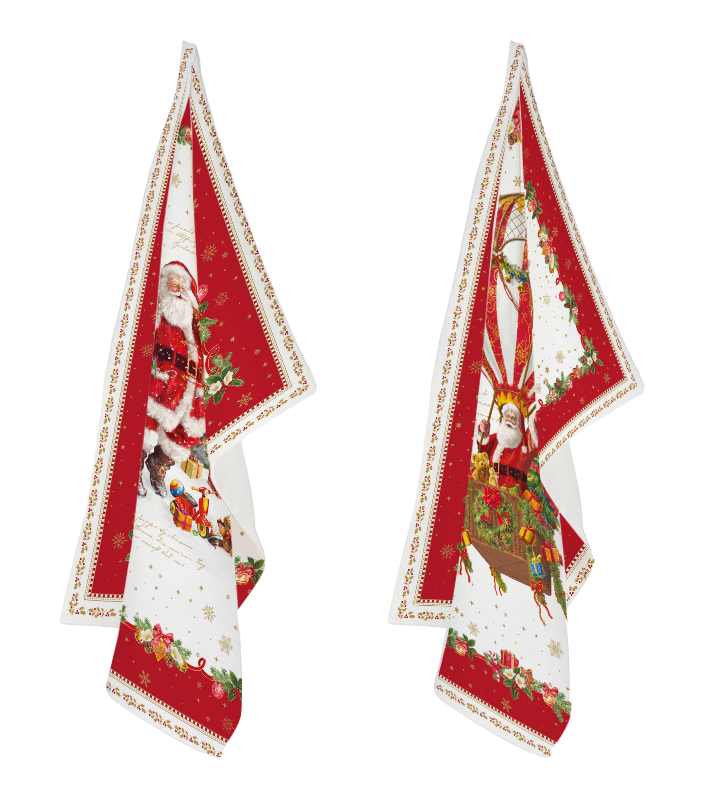 EasyLife Geschirrtuch CHME2634 - Christmas Memories, 100% Baumwolle, 70 x 50 cm, 2er SET, (2-tlg)