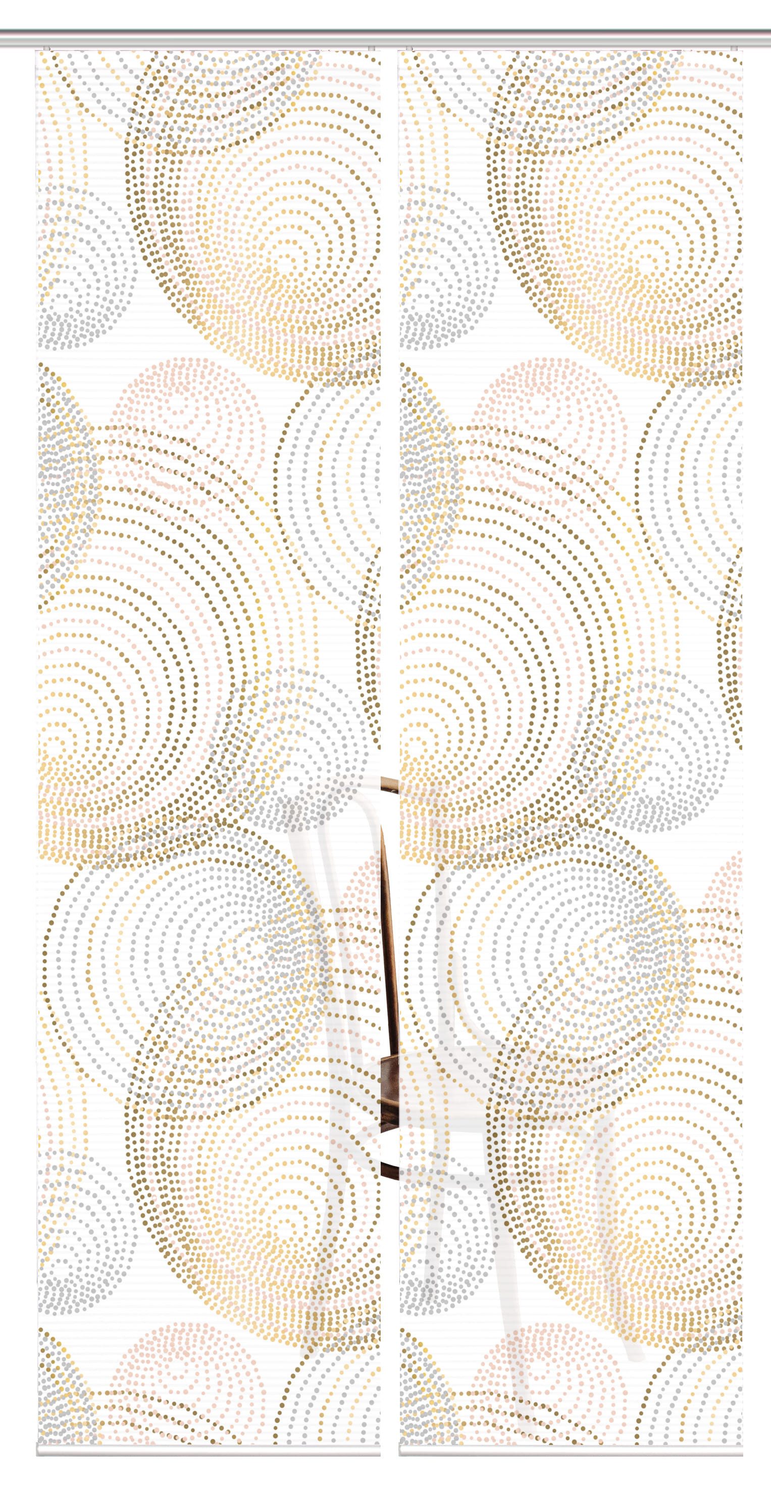 HOME WOHNIDEEN Schiebegardine 84111 SPIRO Schiebegardine recyceltes Polyester, Bambusoptik, 245x60 (2 St), Paneelwagen, transparent, Polyester (recycelt) Polyester