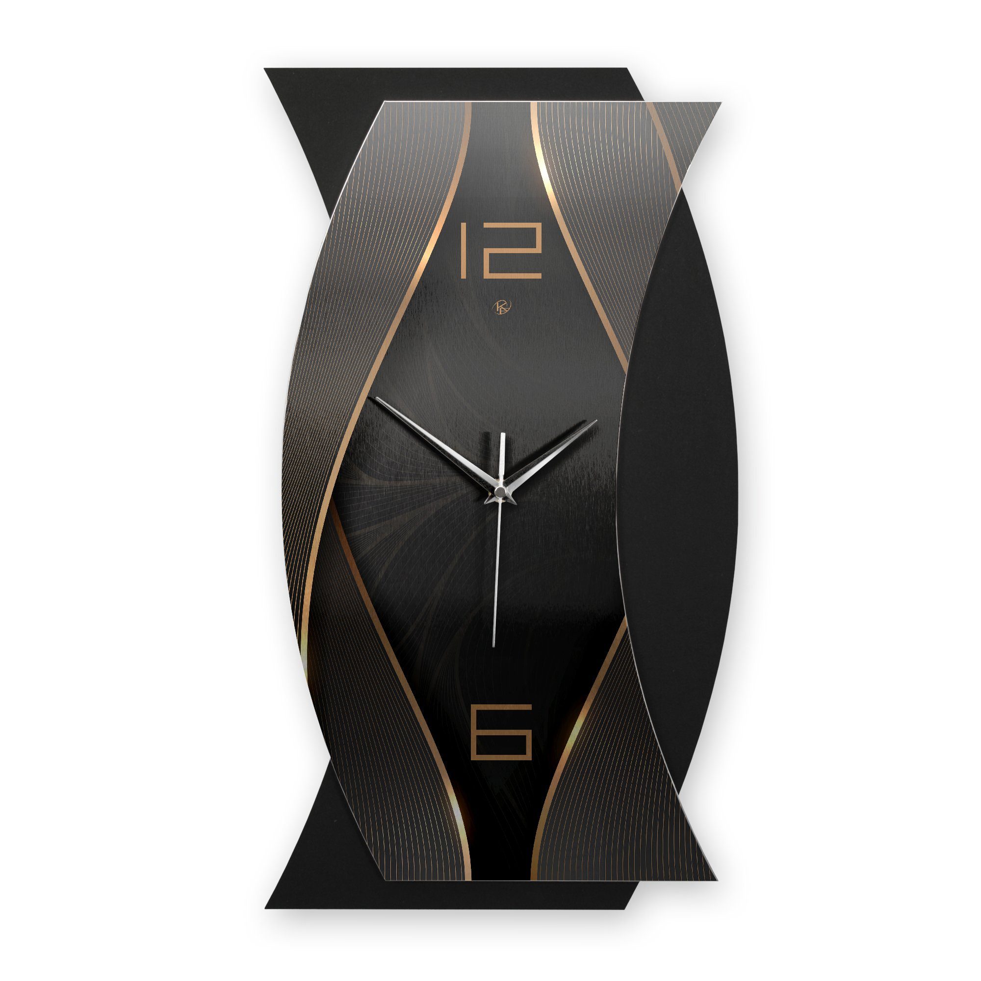 Wanduhr 3D Designer-WANDUHR Dark Elegance