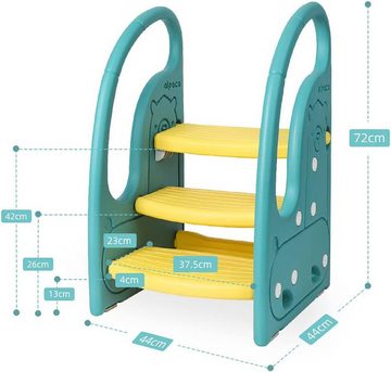Onasti Tritthocker Tritthocker für Kinder, dreistufige, höhenverstellbare Stufe