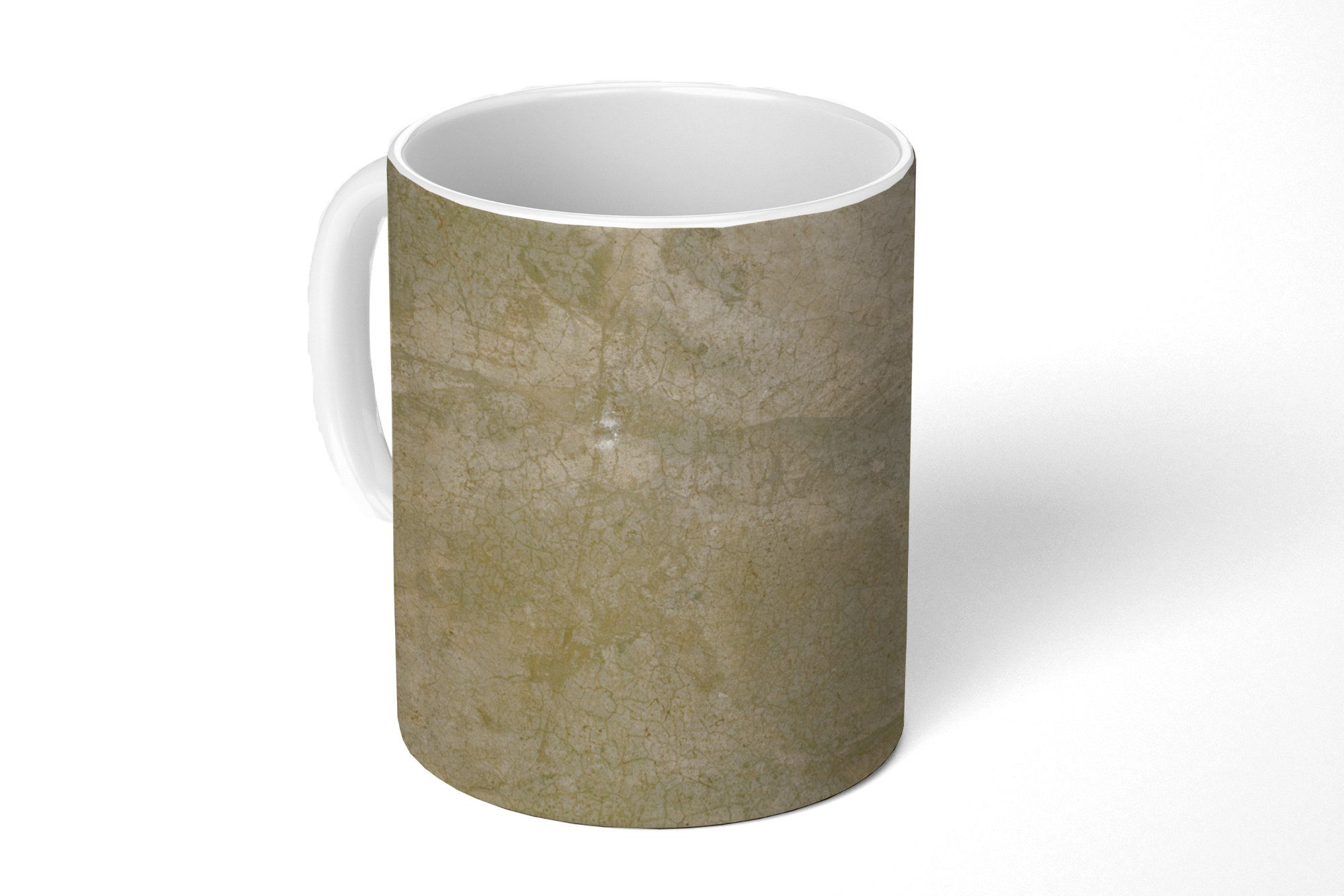 MuchoWow Tasse Wand - Beige Kaffeetassen, - Beton, Stein - Teetasse, Teetasse, Becher, Geschenk Keramik