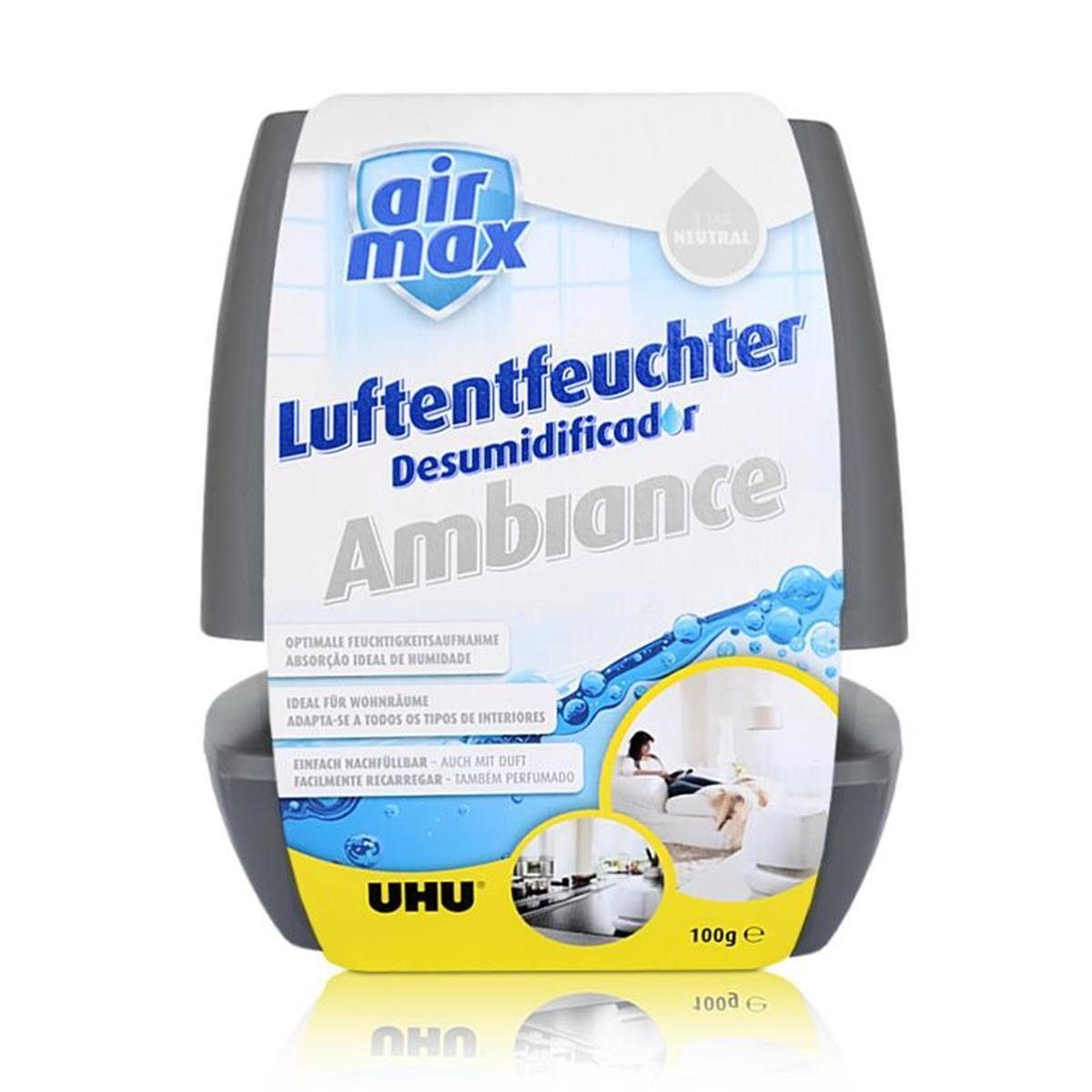 UHU Luftentfeuchter Uhu Air Max Ambiance 100g, anthrazit Luftentfeuchter