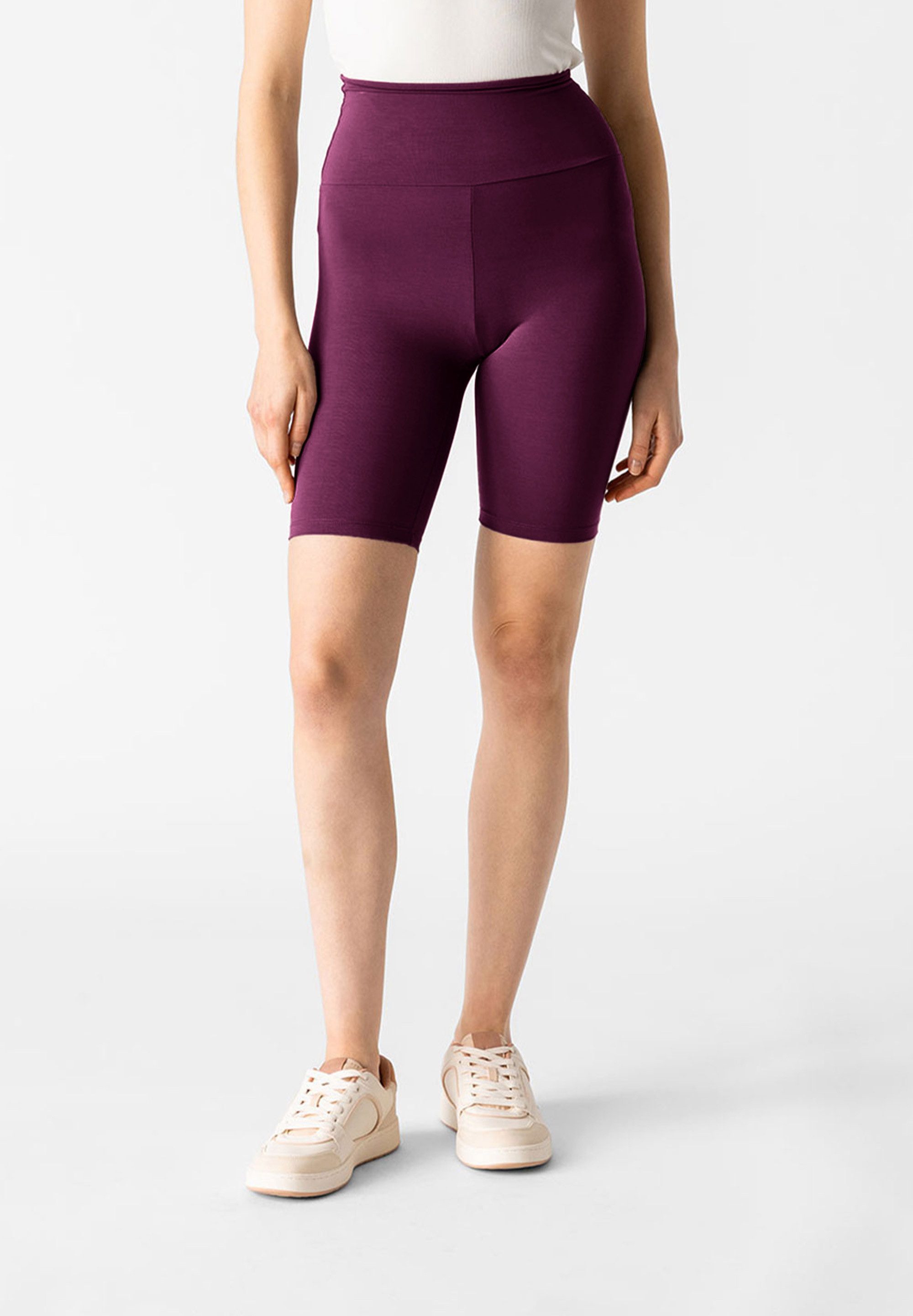 Les Lunes Shorts LUNA Short Leggings stützende, superweiche Bambusviskose, breiter dehnbarer Taillenbund