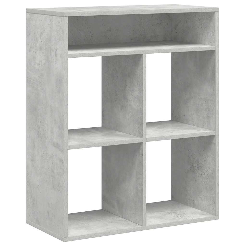 vidaXL Bücherregal Bücherregal Betongrau 66x31x80 cm Holzwerkstoff, 1-tlg.
