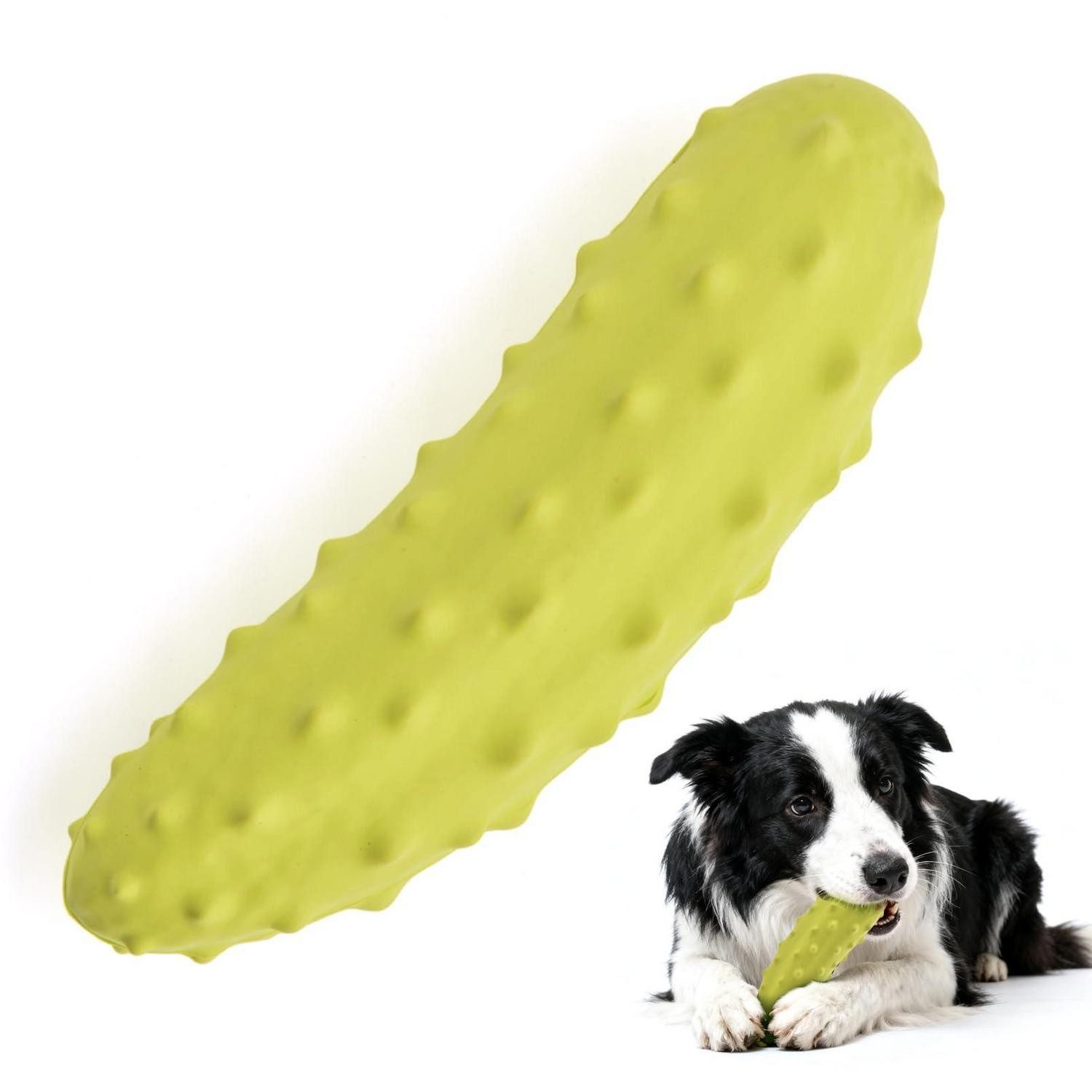 LuxusKollektion Kauspielzeug Hundespielzeug Gurke Quietschend Gelb