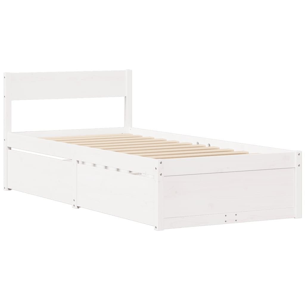 vidaXL Bett Massivholzbett ohne Matratze Weiß günstig online kaufen