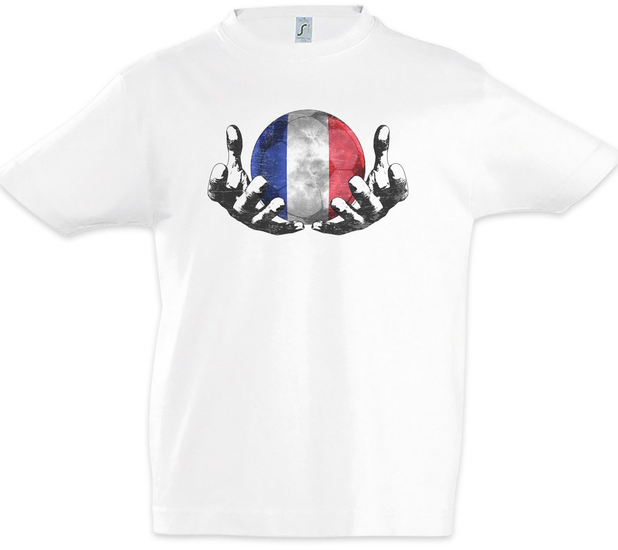 Print-Shirt France Football Magic Ball Kinder T-Shirt Frankreich Französisch Fahne