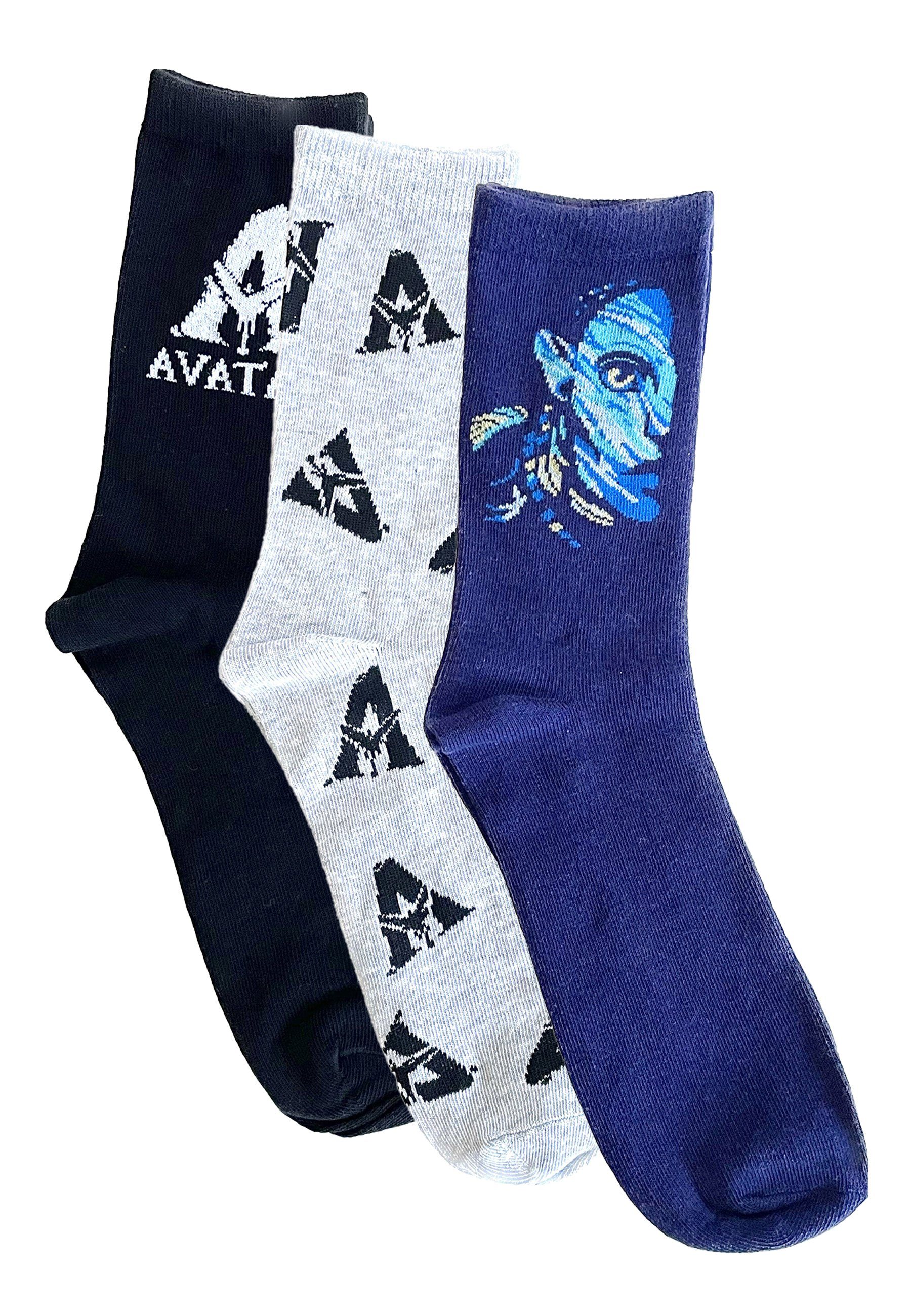 ONOMATO! Socken Avatar Herren Socken Strümpfe (3-Paar)