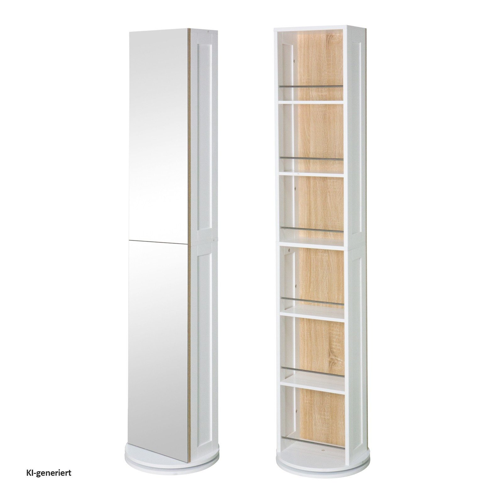 HTI-Living Ganzkörperspiegel Standspiegel mit Regal und Drehfunktion (Stück, 1-St., 1 Badregal), Badregal Badschrank
