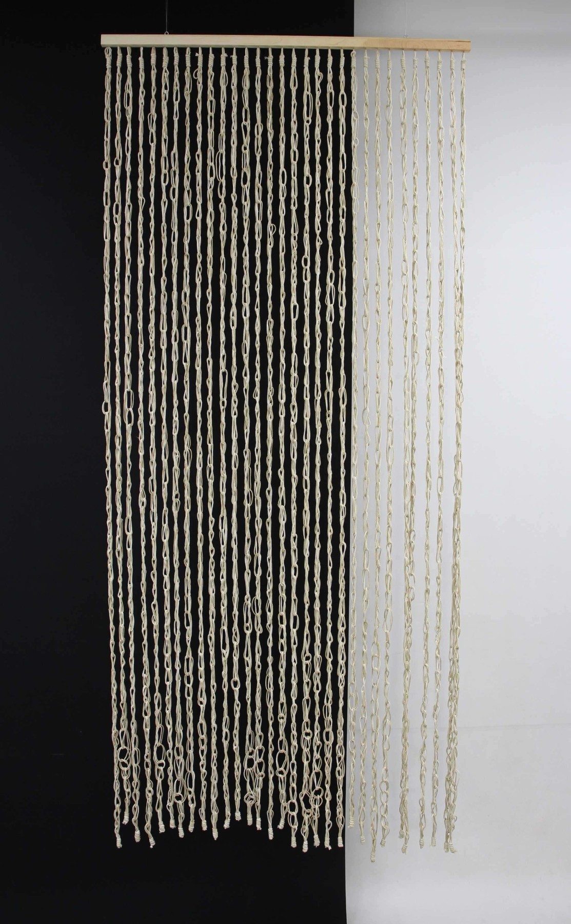 Dekoleidenschaft Türvorhang "Cotton" 90x200 cm, Balkontür Insektenschutz Vorhang, Fliegenvorhang, aus Baumwolle, Fadenvorhang, Insektenvorhang, Fliegenschutz