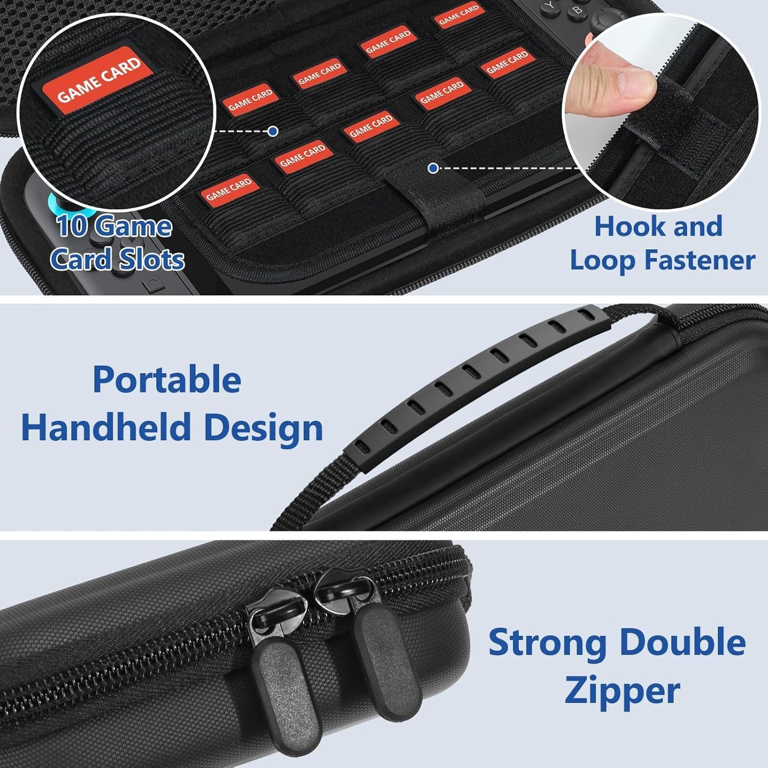 Toomoke Nintendo-Schutzhülle Nintendo Switch 2 Zubehör Set 14-in-1 mit Tragetasche & 9H Schutzglas, PC-Hülle, Controller-Hüllen, Spielkartenbox, Ständer & Stick – Bild 5 von 5