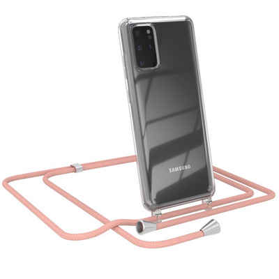 EAZY CASE Handykette Hülle mit Kette für Samsung Galaxy S20 Plus / 5G 6,7 Zoll, Ketten Hülle Schultergurt Schutzhülle Tasche mit Band Altrosa Unifarbe