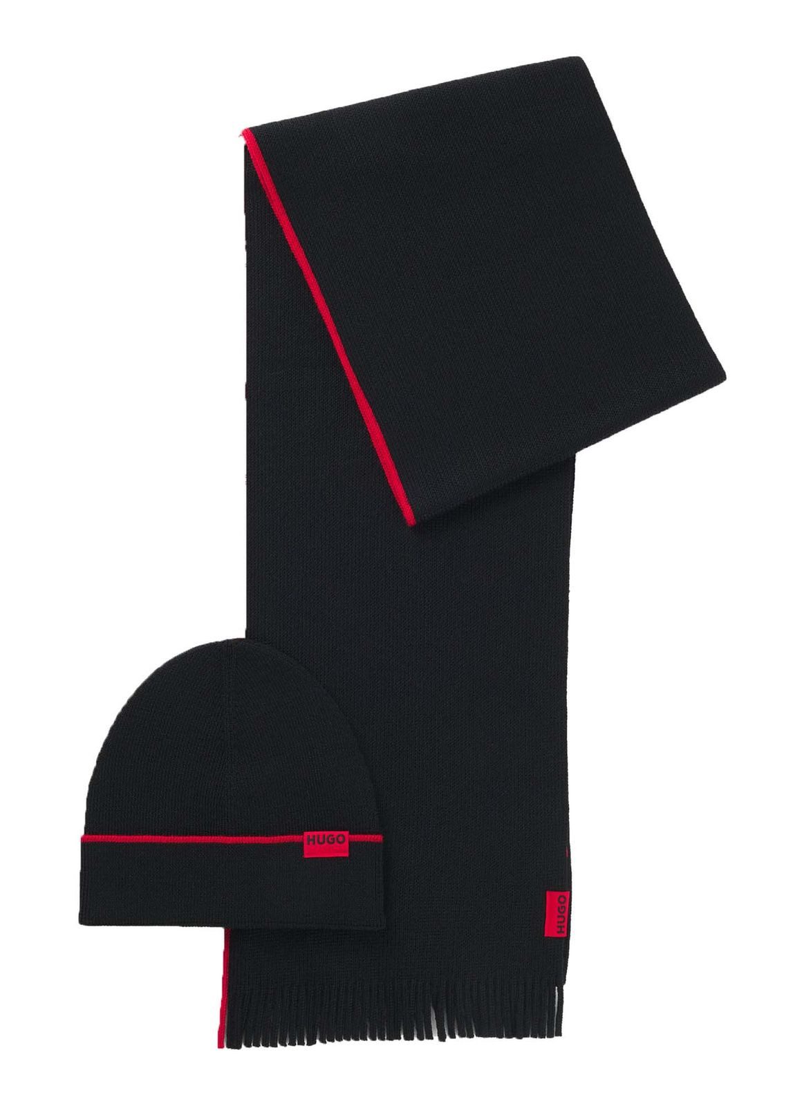 HUGO Strickmütze Set (Set, 2-St) günstig online kaufen