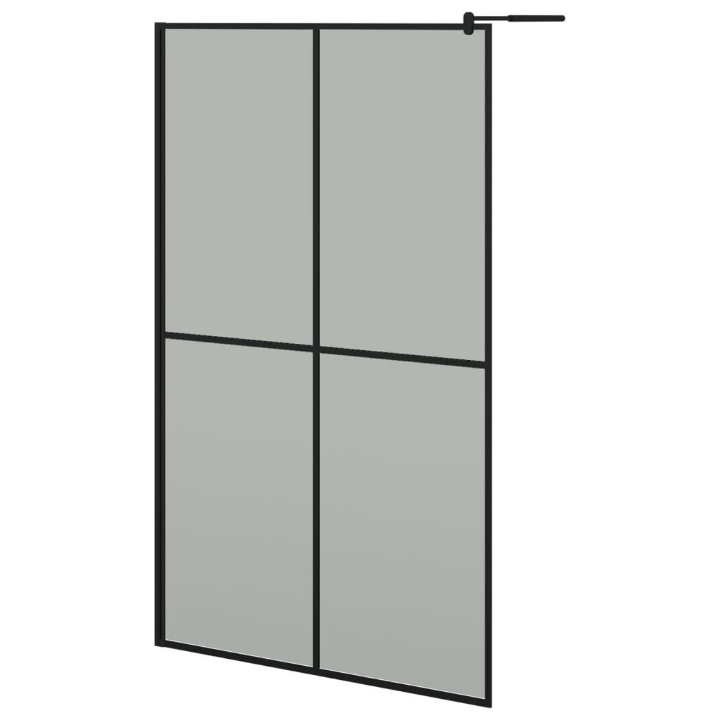 vidaXL Duschwand, Duschabtrennung für Walk-in Dusche 118x190 cm Dunkles Sicherheitsglas