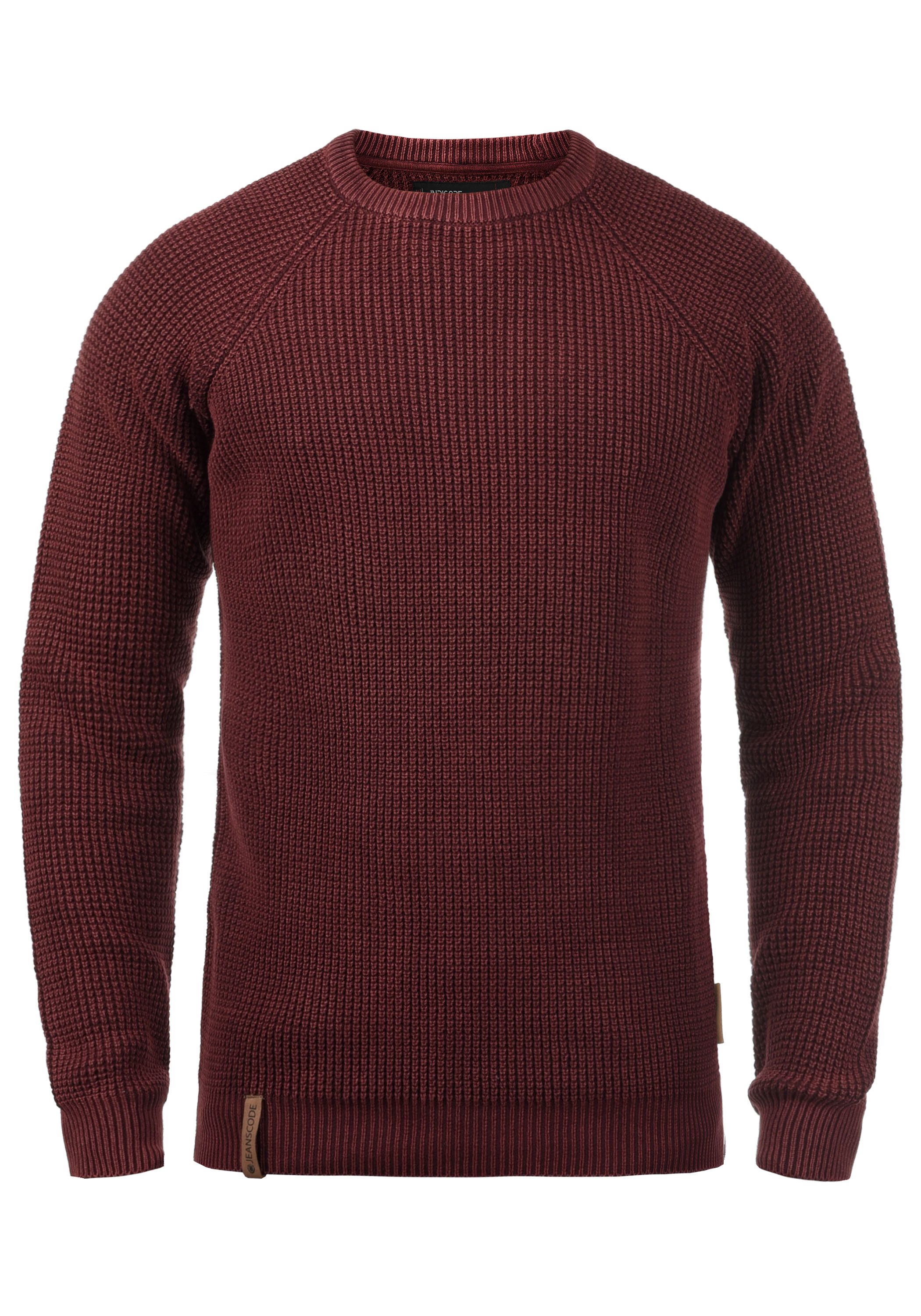 Indicode Strickpullover IDRockford Strickpulli in Waffelstrick-Optik günstig online kaufen