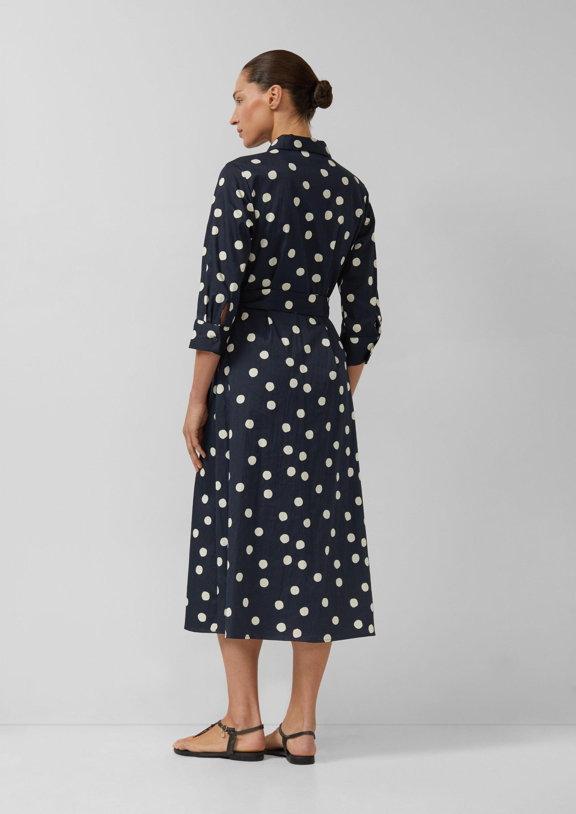 s.Oliver Midikleid Kleid Elastisches Baumwollkleid mit Viskosefutter