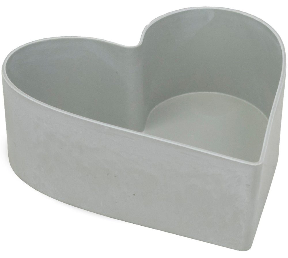 Blumentopf Herz Kunststoffschale Pflanzschale hellgrau 1 Stk 22x20 cm