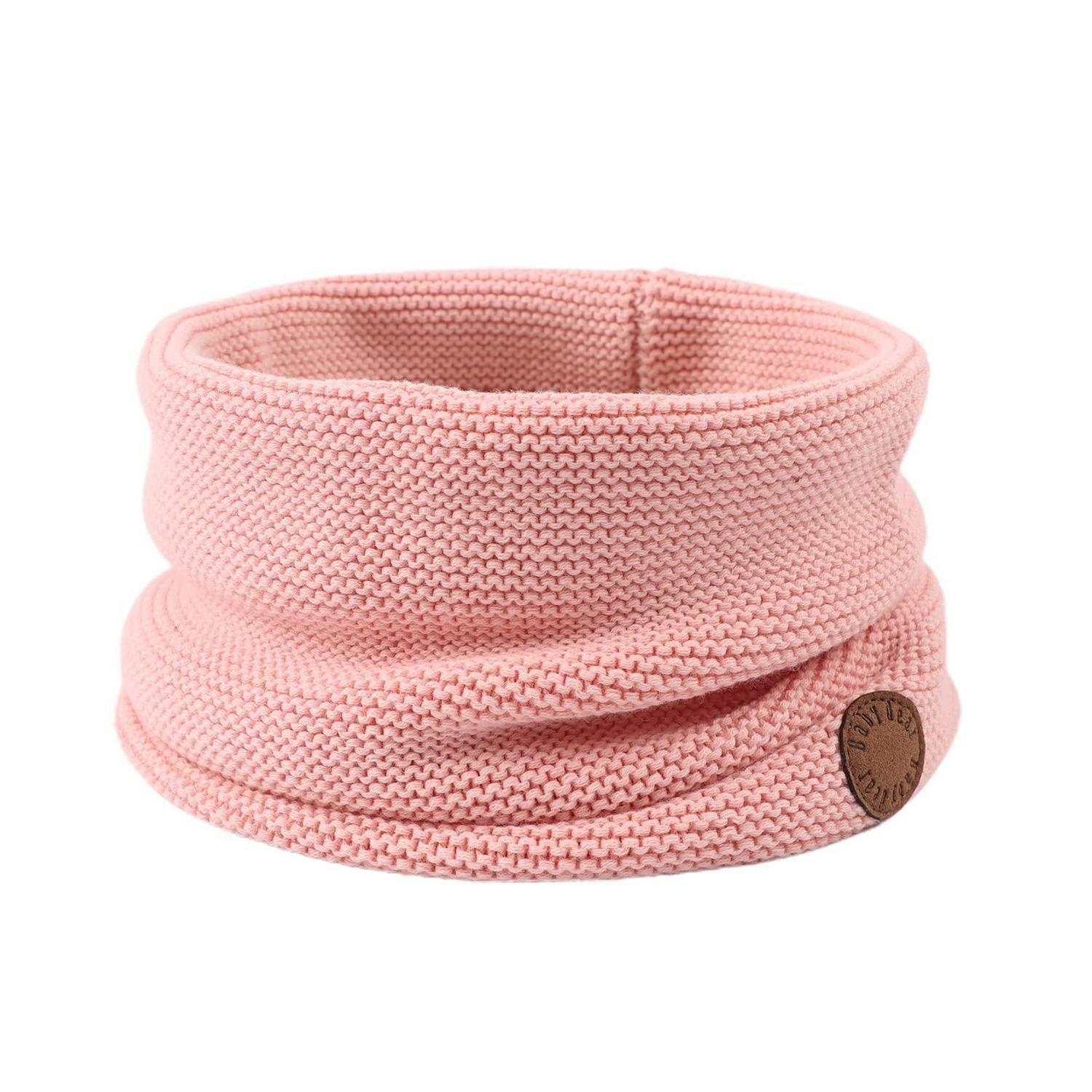 LuxusKollektion Strickschal Schlauchschal Kinder warm Strick Baumwolle Rosa 1-6J, (1-St)