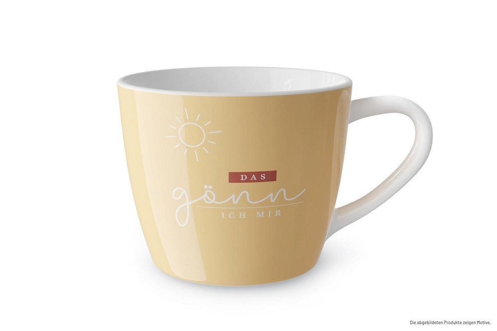 La Vida Geschenk für Dich Becher Botschaft, Maxibecher ca 400ml, Sprüche, Geschenk für dich, 1-tlg., Porzellan, Maxibecher 400ml Gönn ich mir, Tee, Kaffee Tasse - ideal als Geschenk