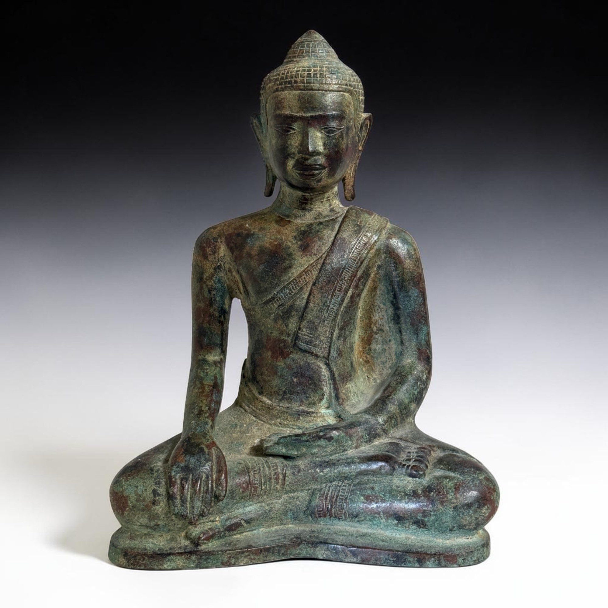 Asien LifeStyle Buddhafigur Alte Bronze Buddha Figur Nordthailand Siddharta Gautama